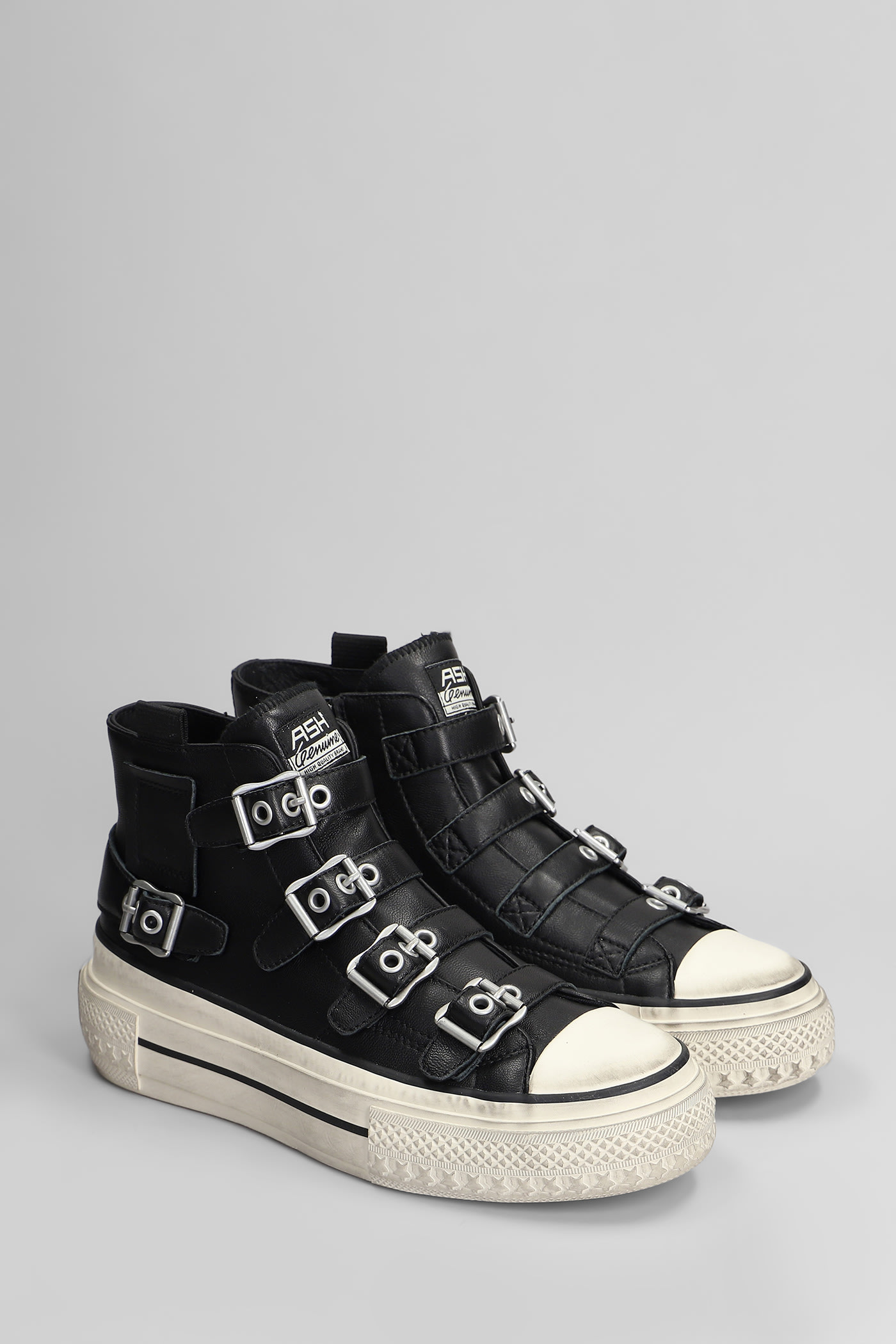 Shop Ash Rainbow Sneakers In Black Leather