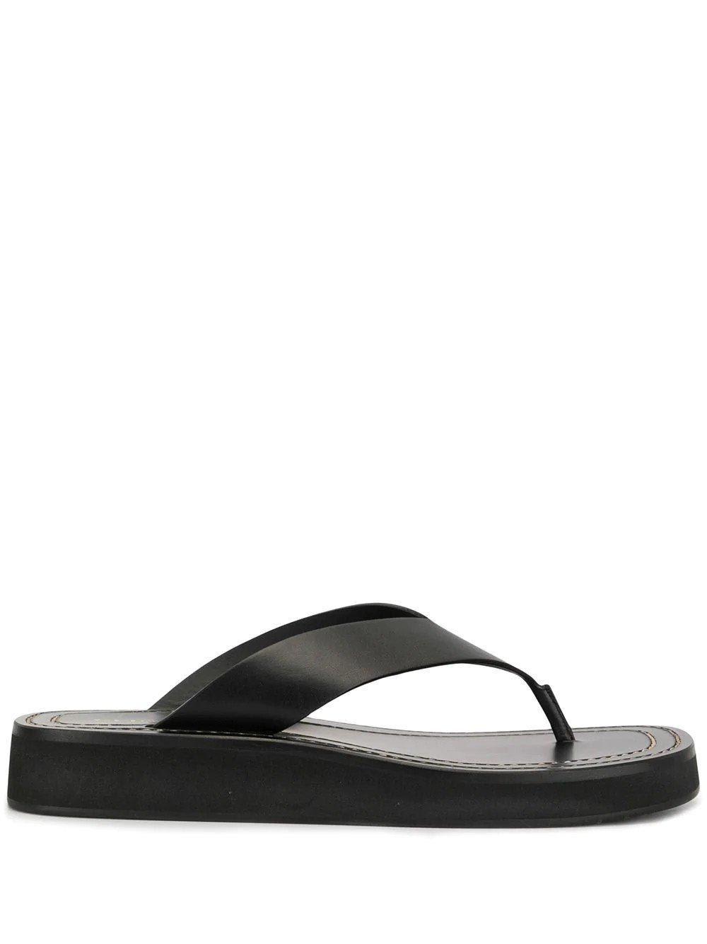 Shop The Row Ginza Platform Sandals In Black