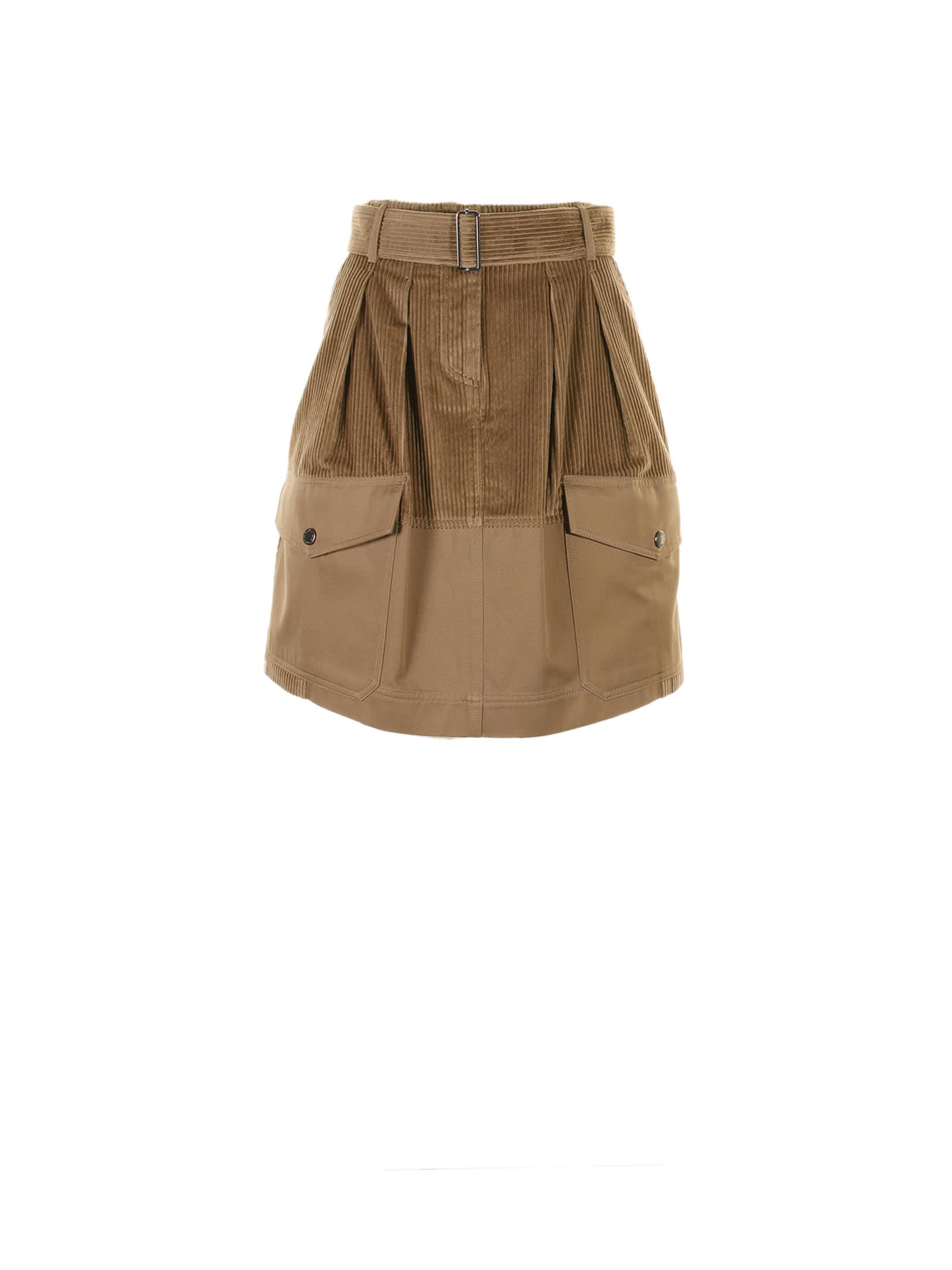 Weekend Max Mara Short Skirt With Pockets In Cammello