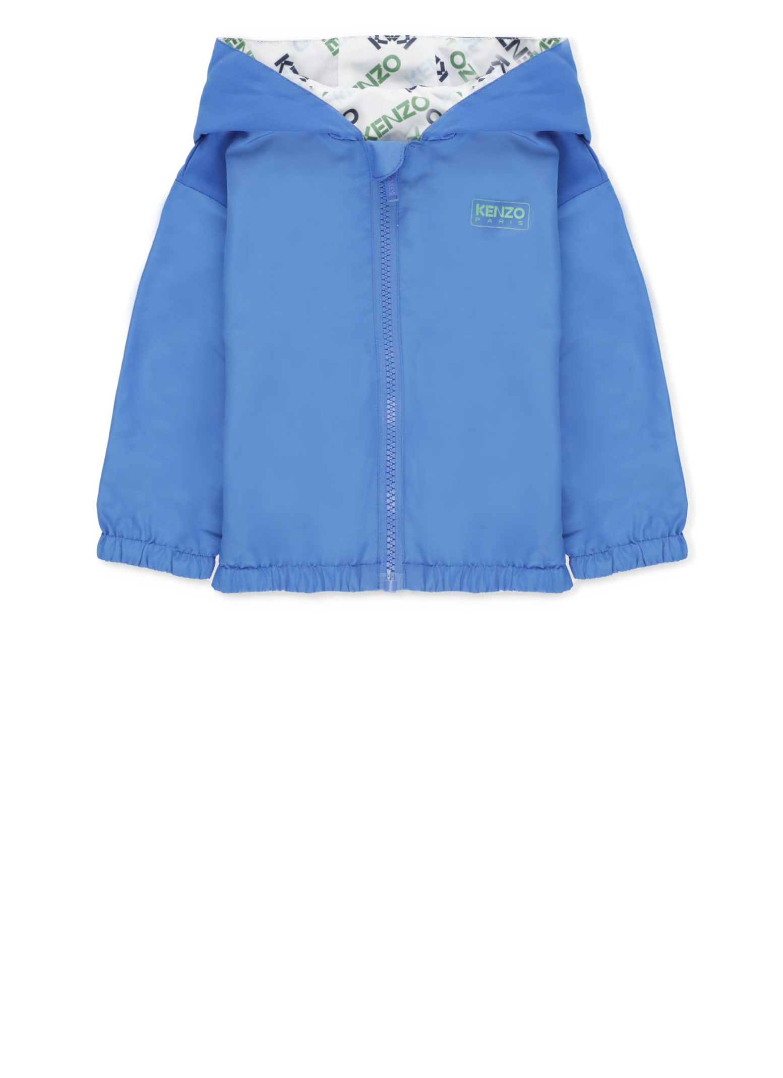 Shop Kenzo Logoed Jacket In Blue