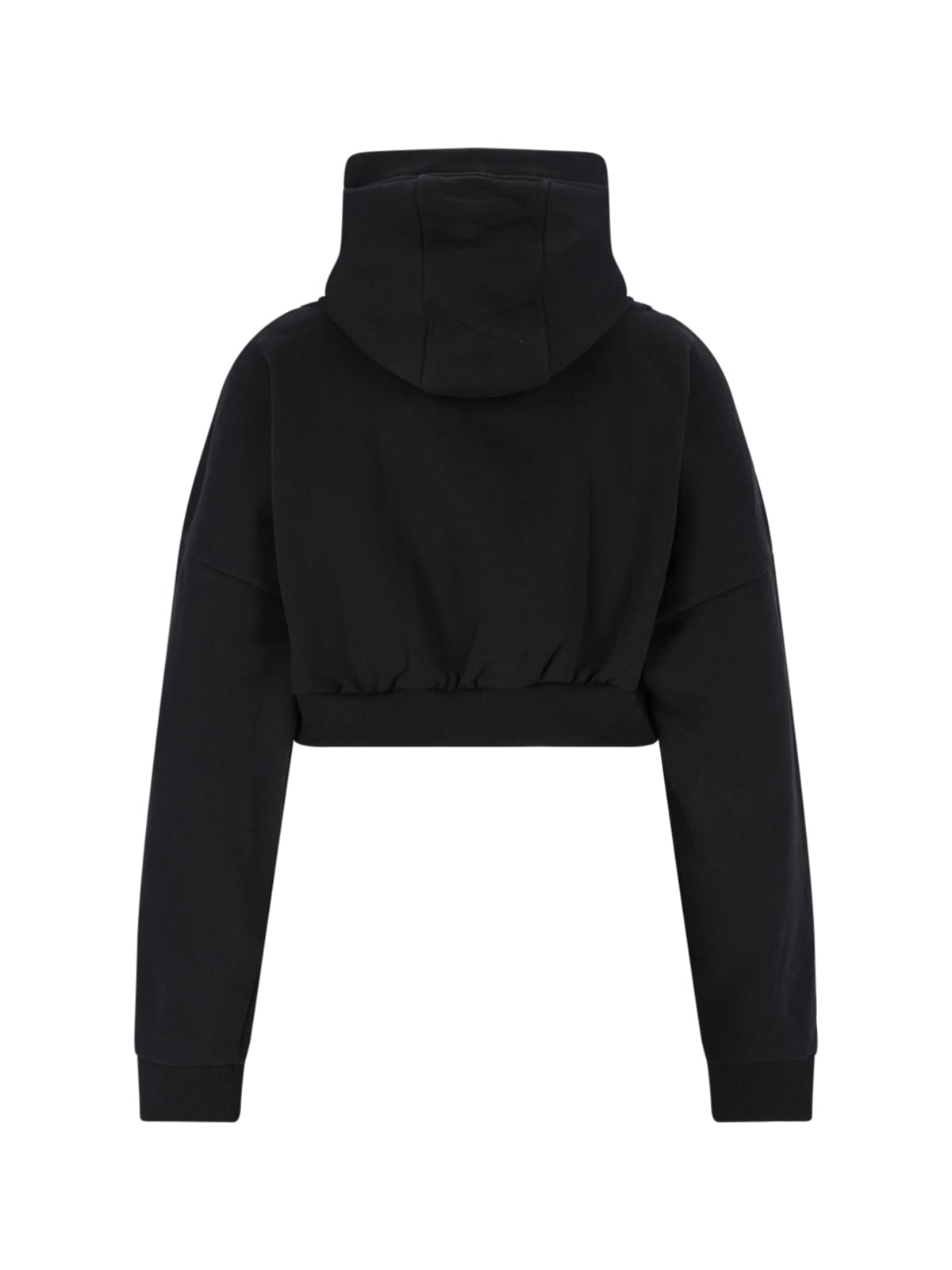 Entire Studios Zip Cropped Sweatshirt In Black