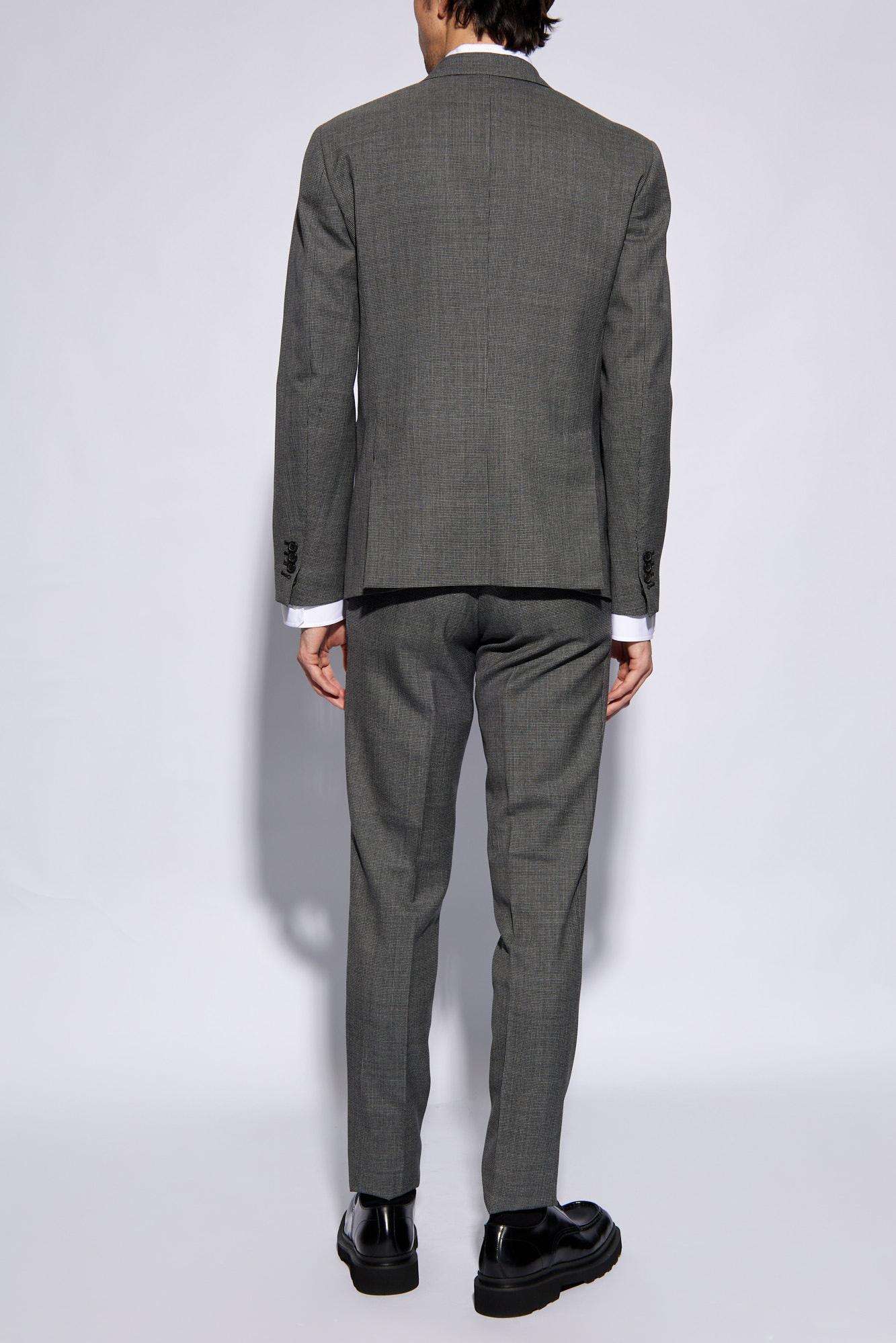 Shop Dsquared2 Checked Suit In Grigio