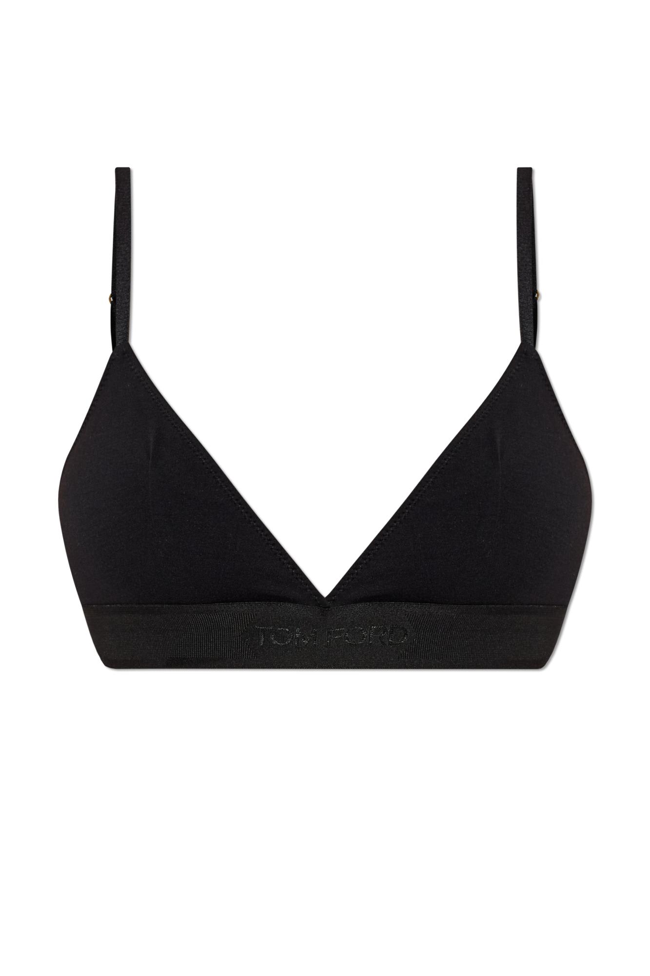 Tom Ford Logo-underband Bra In Black
