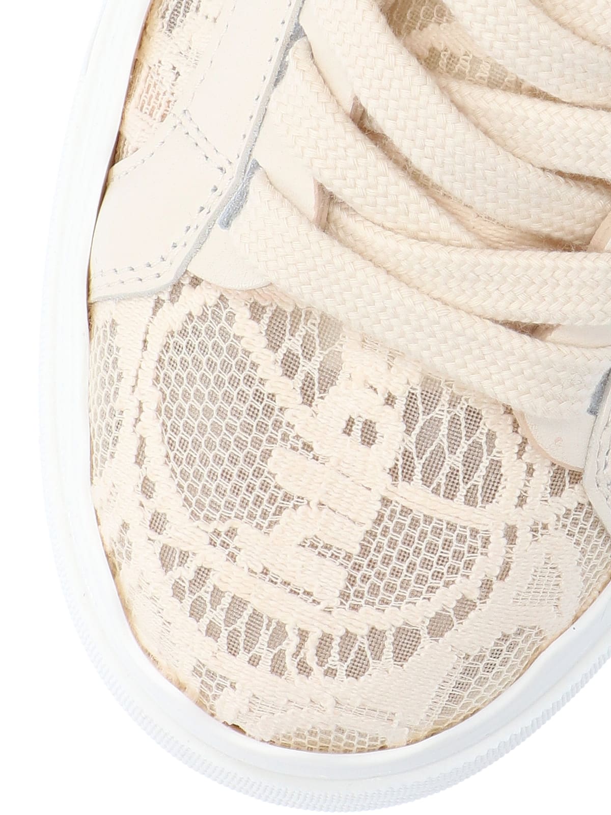 Shop Chloé Lauren Sneakers In Mild Beige