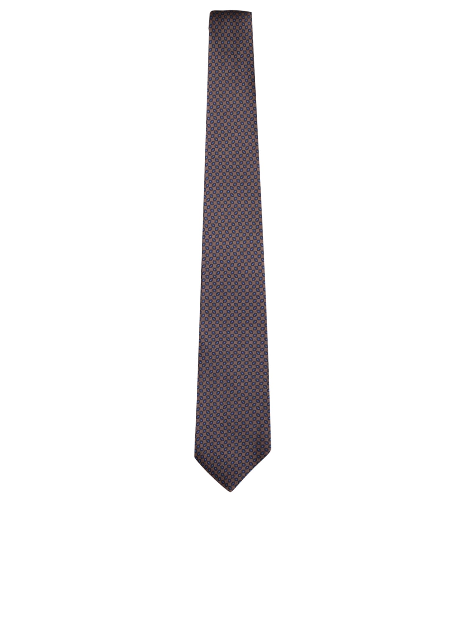 Brown And Blue Tie 8cm