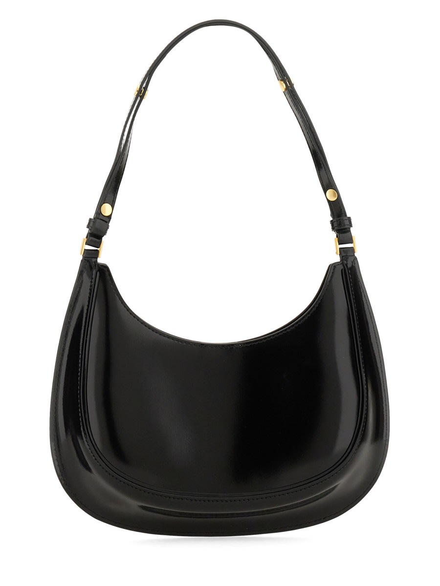 Shop Tory Burch Robinson Crescent Bag In Black