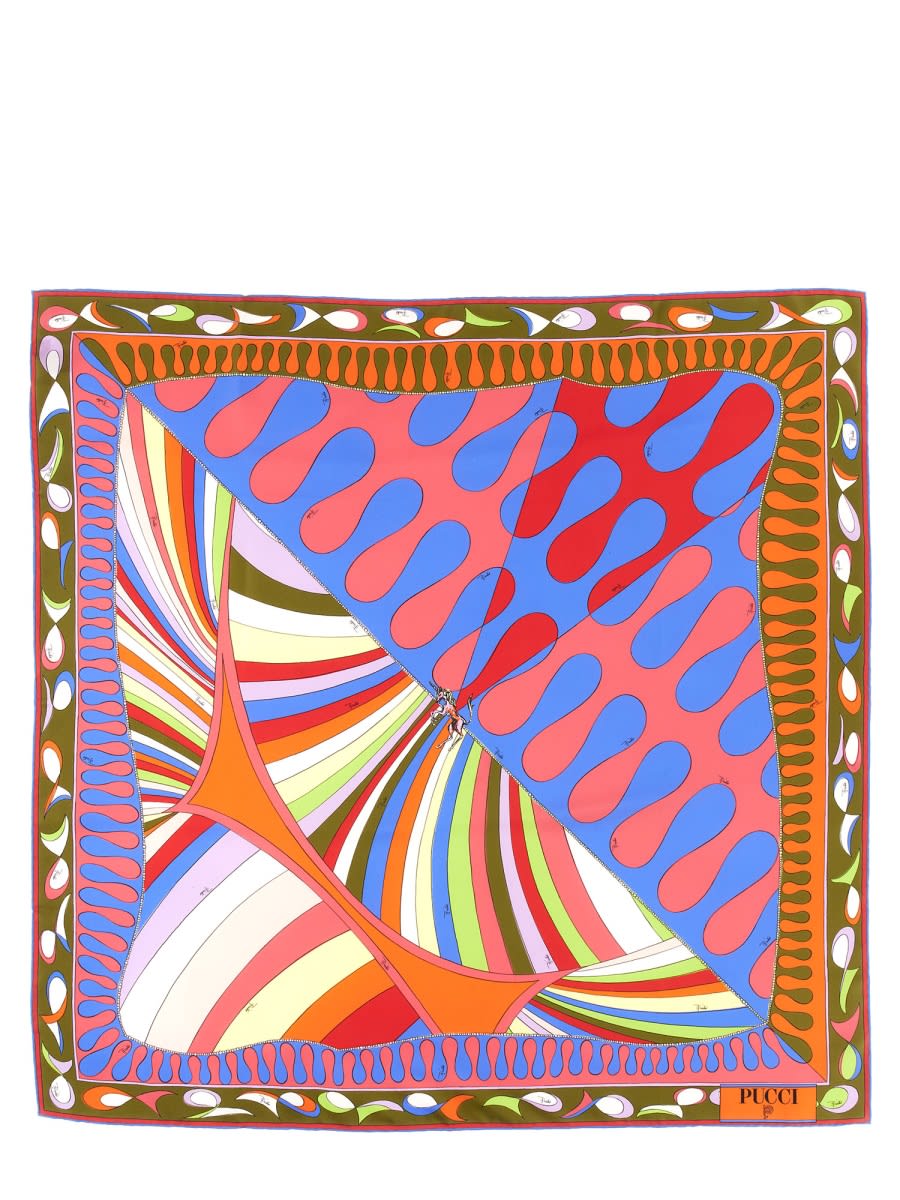 Shop Pucci Silk Scarf In Multicolour