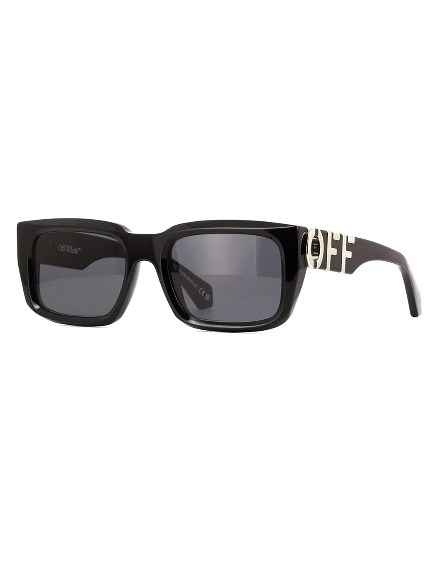 Shop Off-white Oeri125 Hays Sunglasses In Black Dark Grey