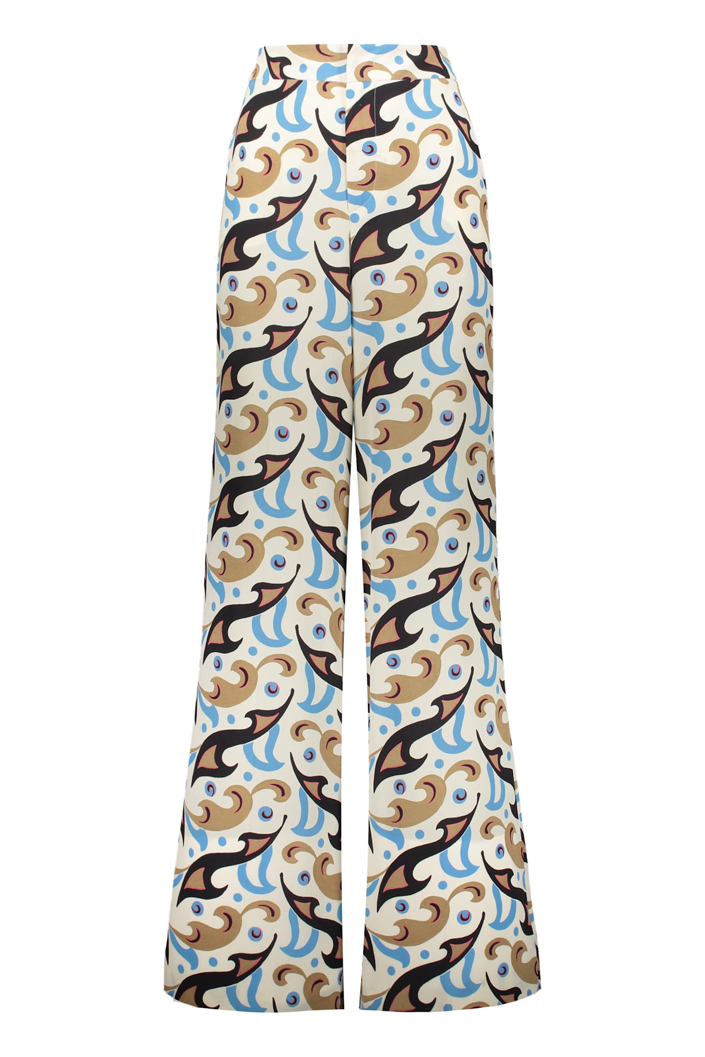 ETRO PRINTED SILK PANTS 