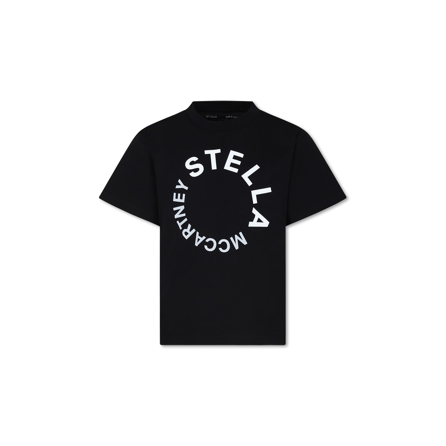 Stella Mccartney Black T-shirt For Kids With Logo