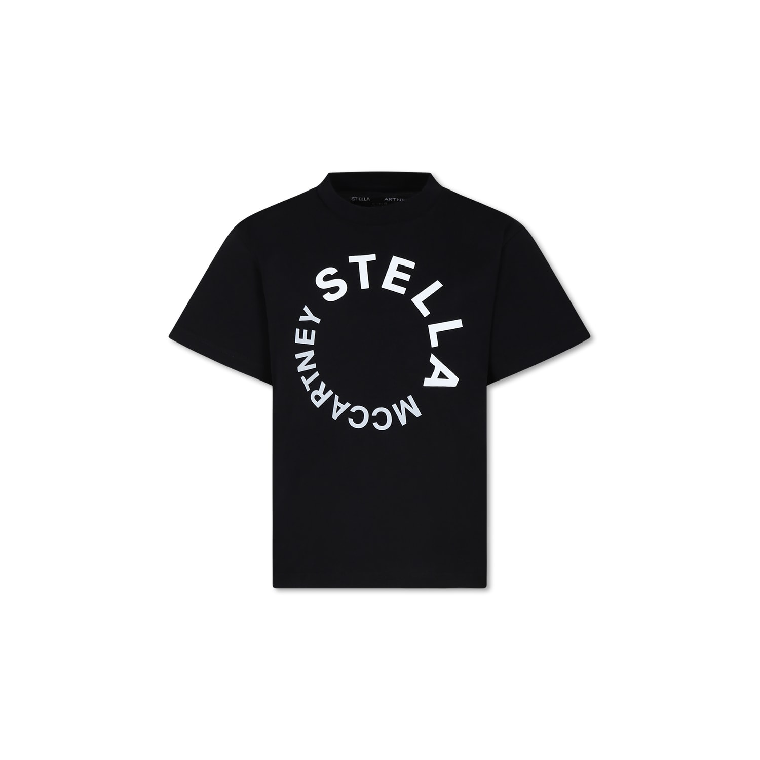 Shop Stella Mccartney Black T-shirt For Kids With Logo