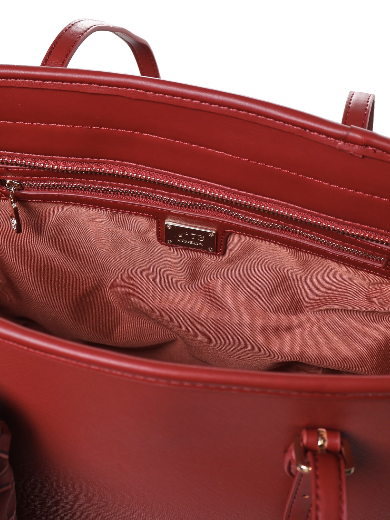 V73 Alice Tote Bag In Ecoleather In Ruby