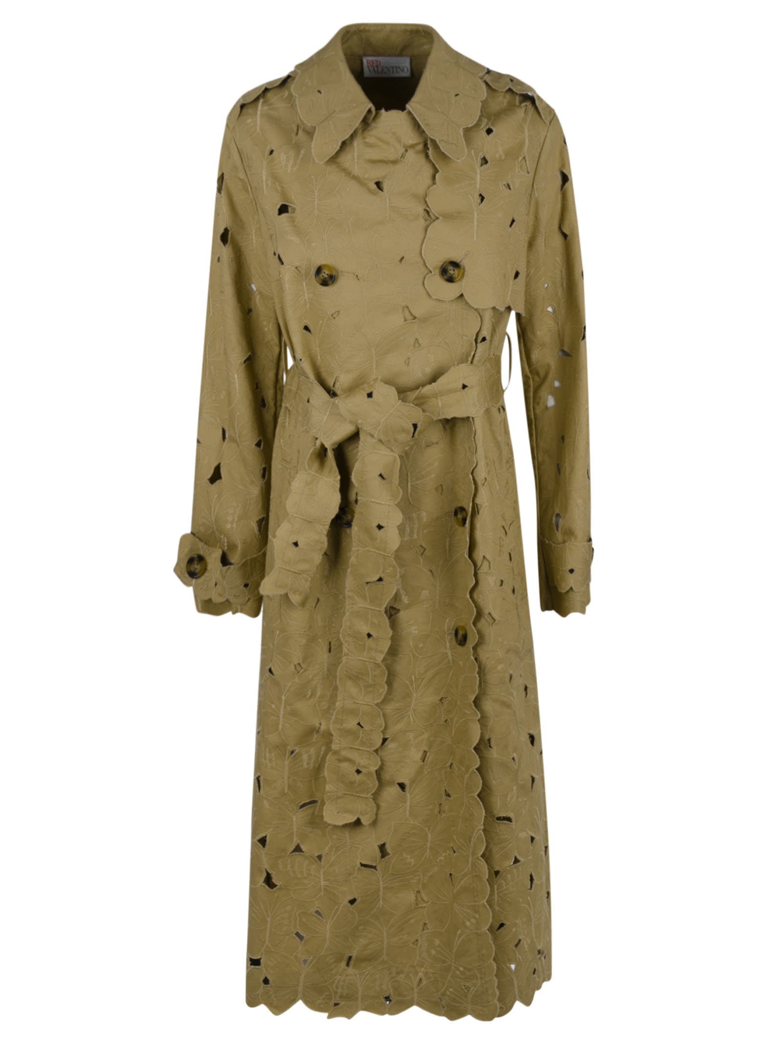 RED Valentino Butterflies Cut-out Trench