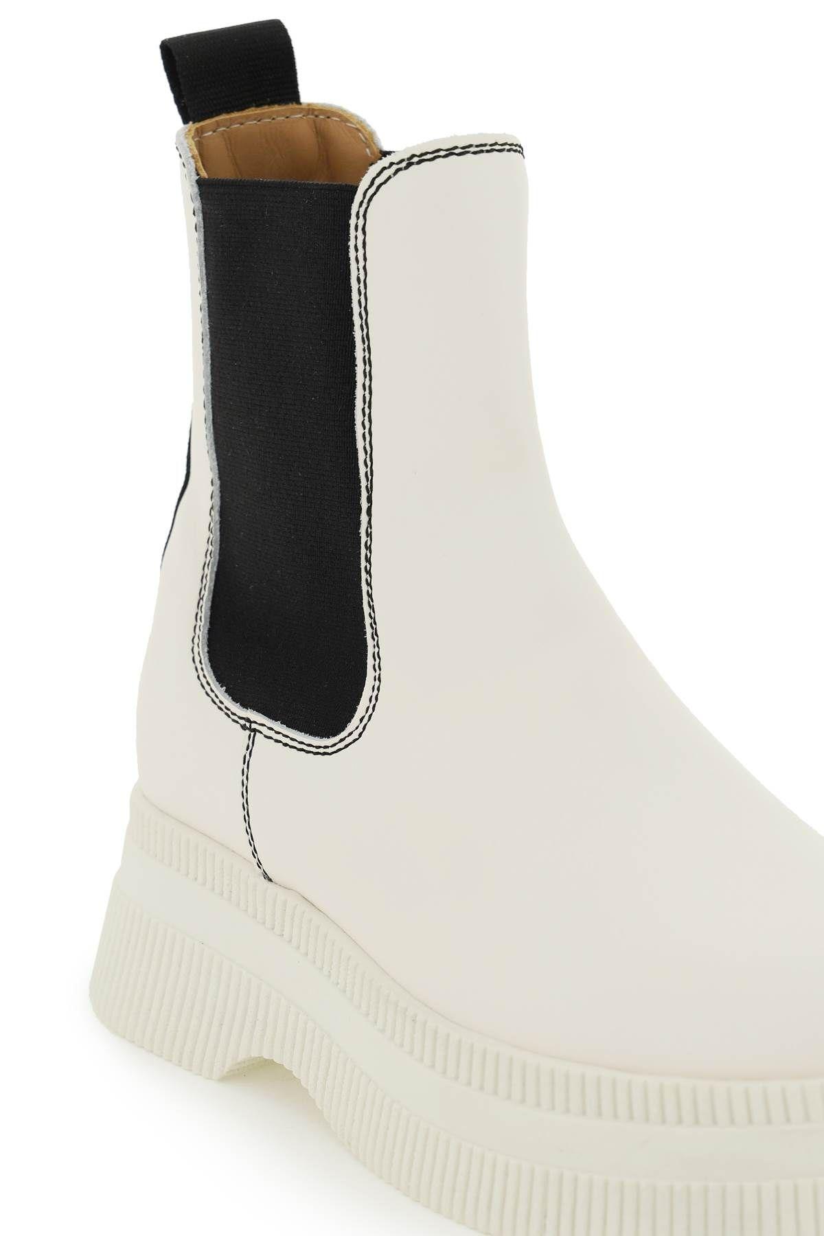 Ganni Leather Chelsea Boots
