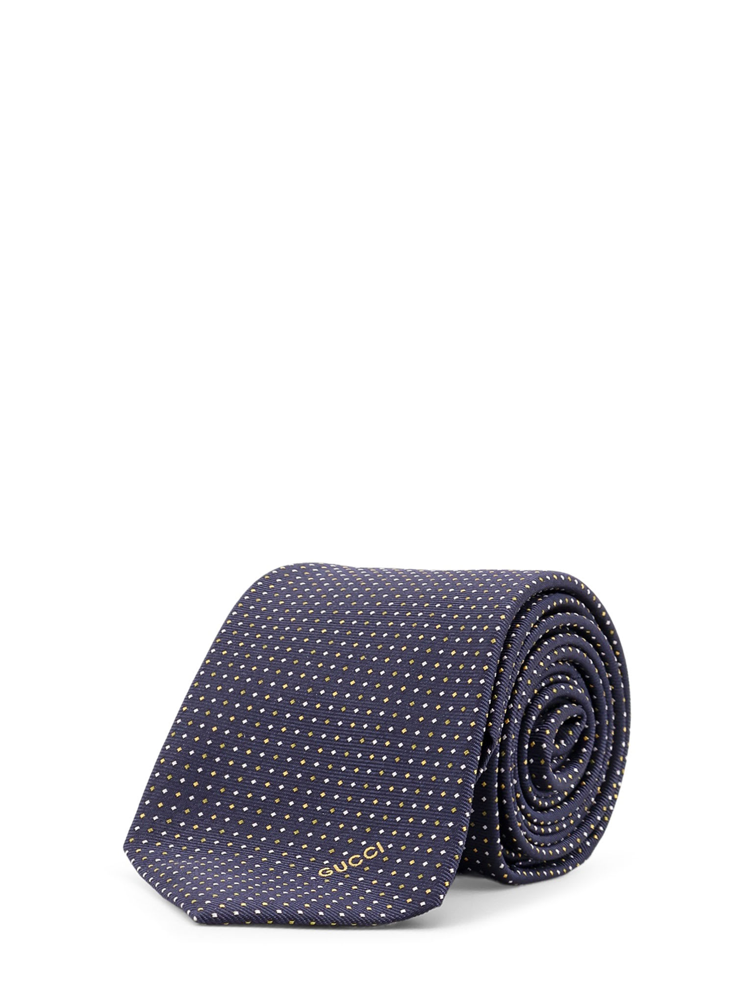 Gucci Silk Tie With Gudots Motif