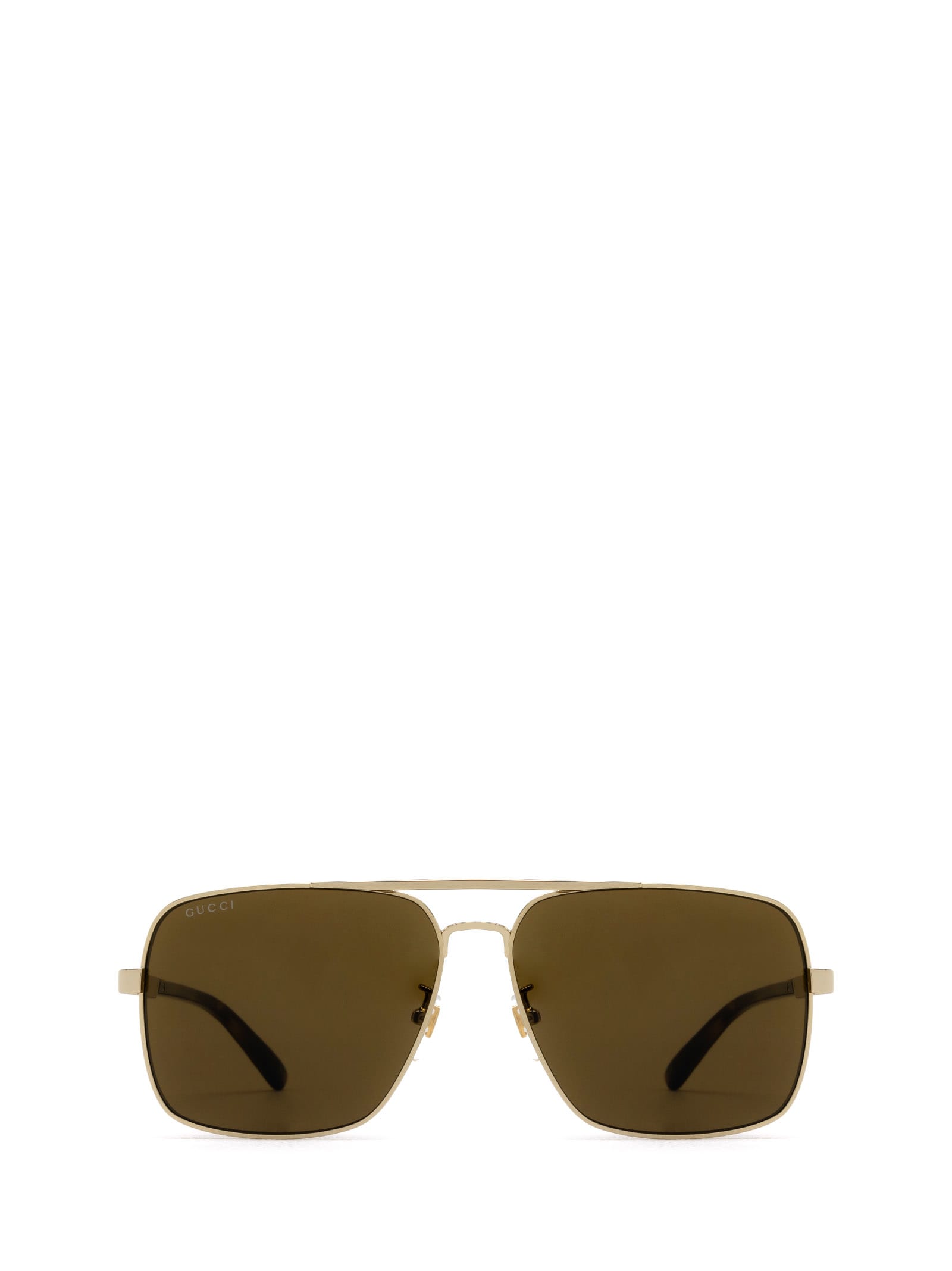 Shop Gucci Gg1289s Gold Sunglasses
