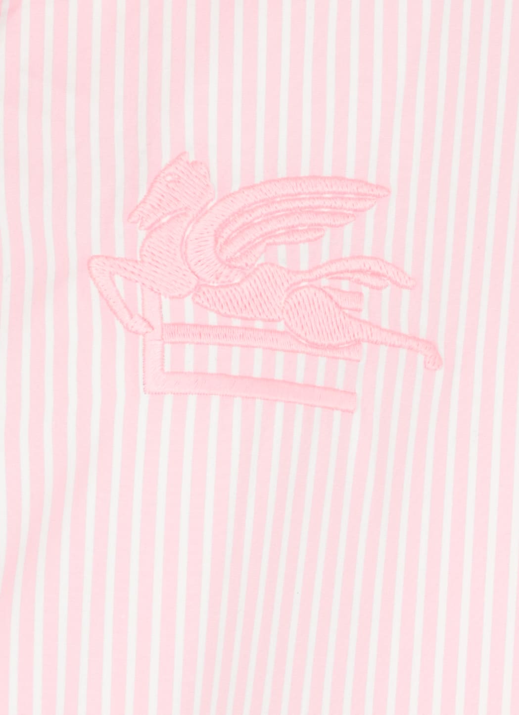 Etro Logo-embroidered Striped Cotton Shirt In Pink