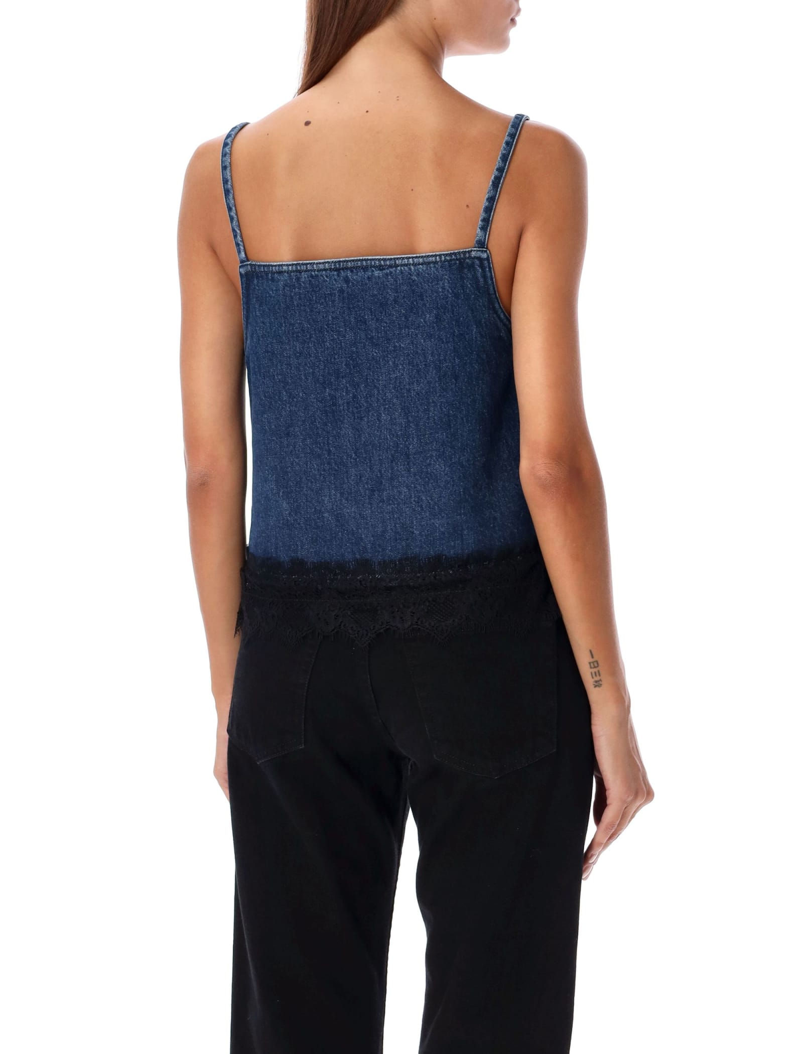 Shop Off-white Denim Top In Deep Blue