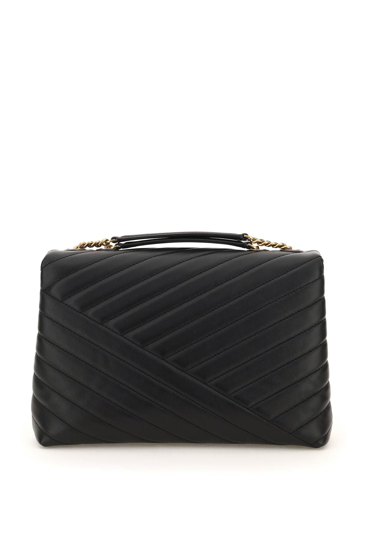 Shop Tory Burch Large Kira Shoulder Bag In Black (black)