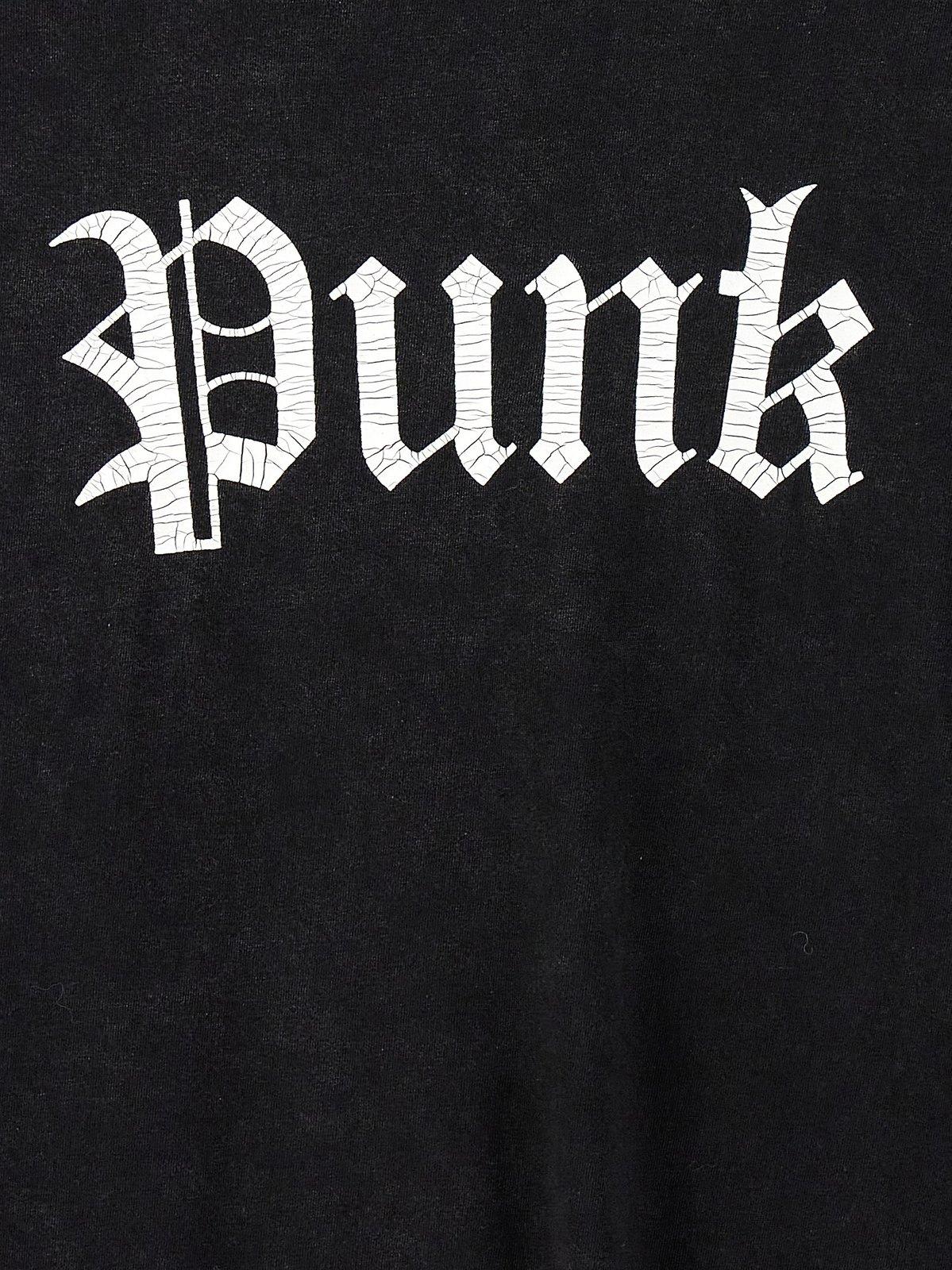 Shop R13 Punk-printed Crewneck T-shirt In Black