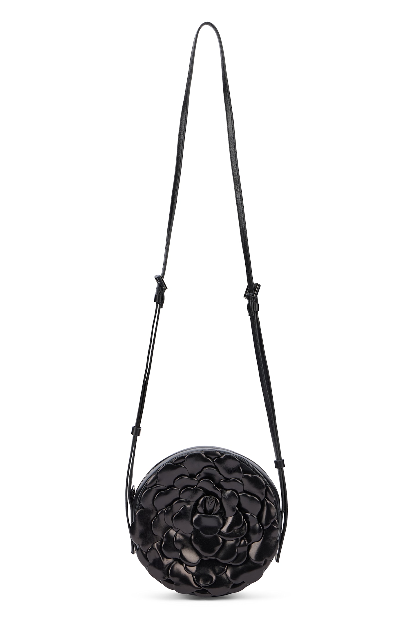Valentino 03 Rose Edition Atelier Round Crossbody Bag In Black