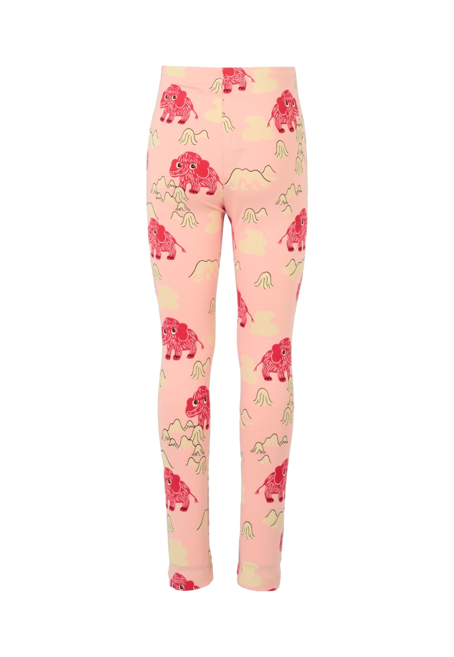 Mini Rodini Elephant-print Leggings In Pink