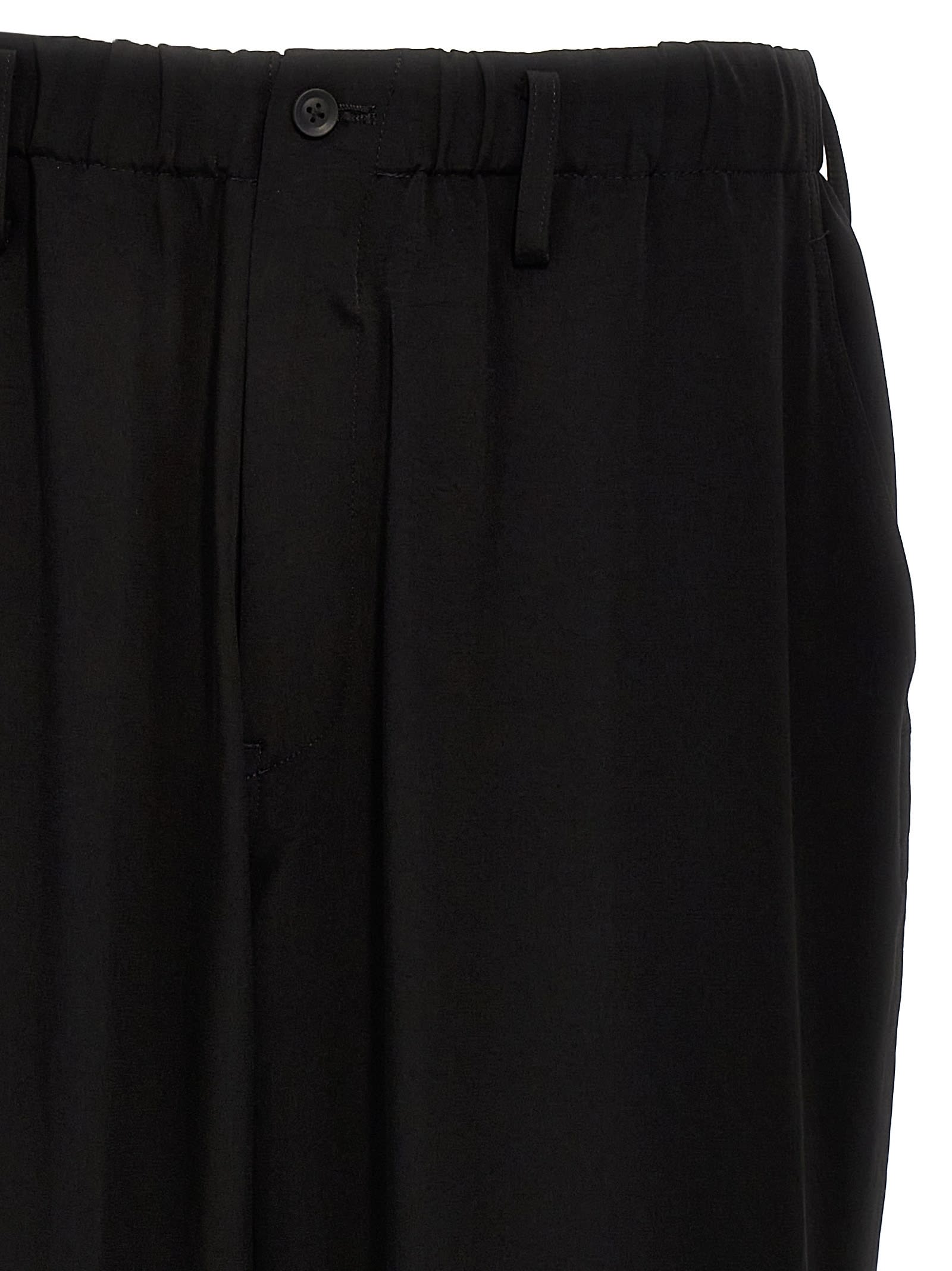 Shop Yohji Yamamoto U-double Stitch Pants In Black