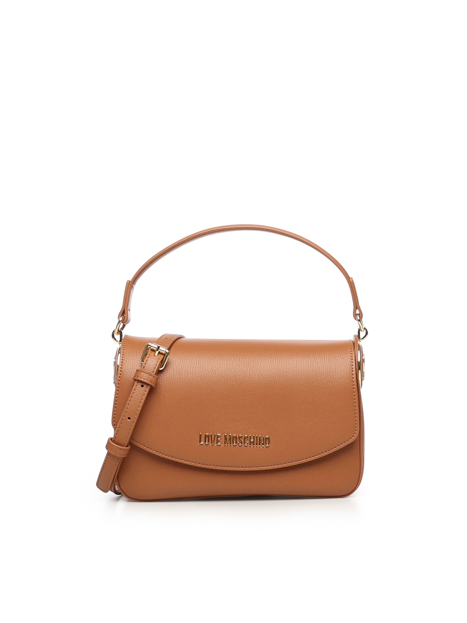 Love Moschino Logo-lettering Shoulder Bag In Brown