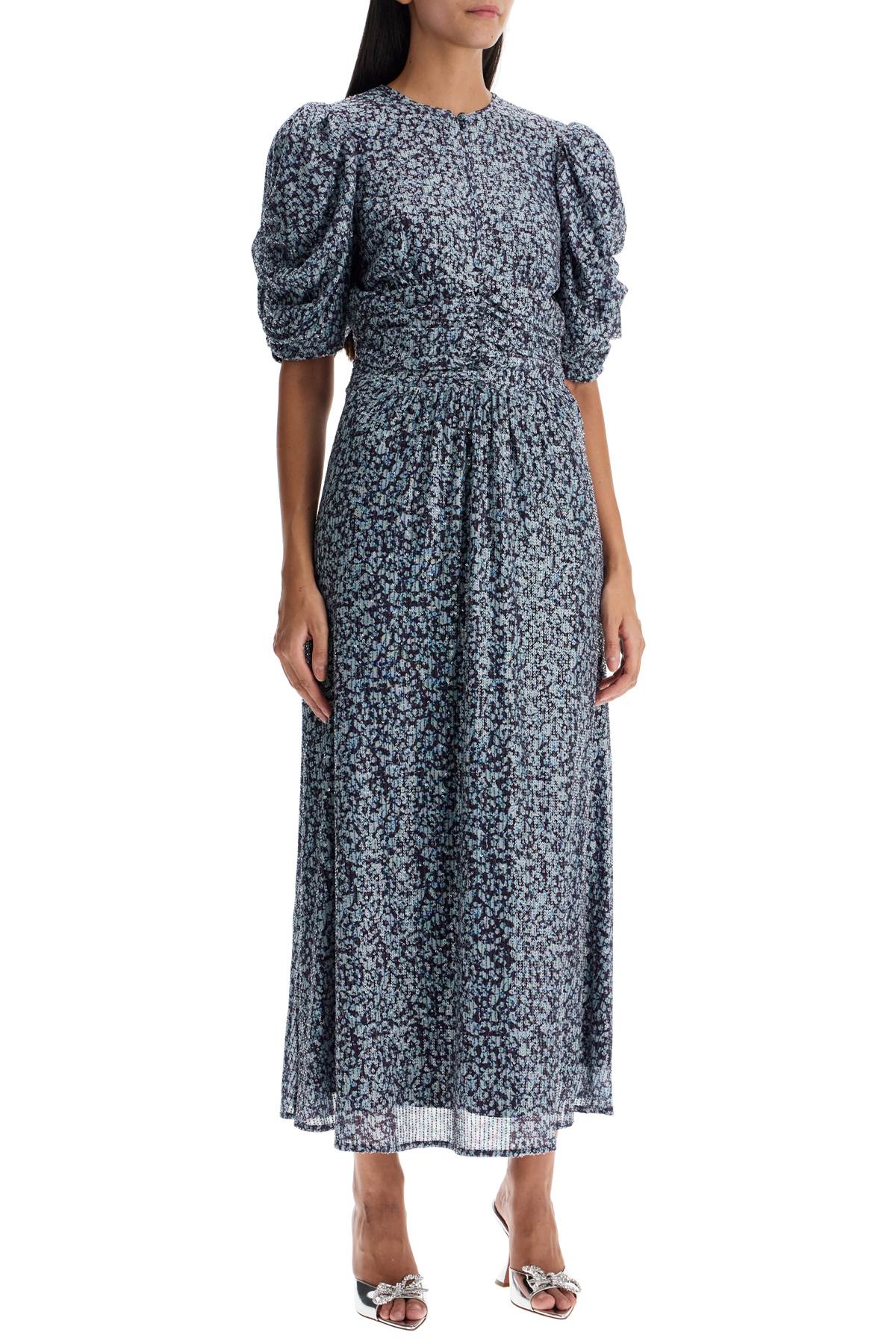 ROTATE BIRGER CHRISTENSEN MIDI SEQUIN DRESS WITH 