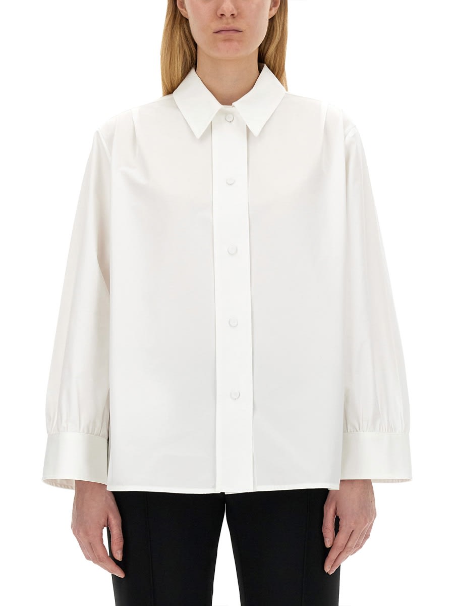Shop Jil Sander Shirt With Cotton In Bianco