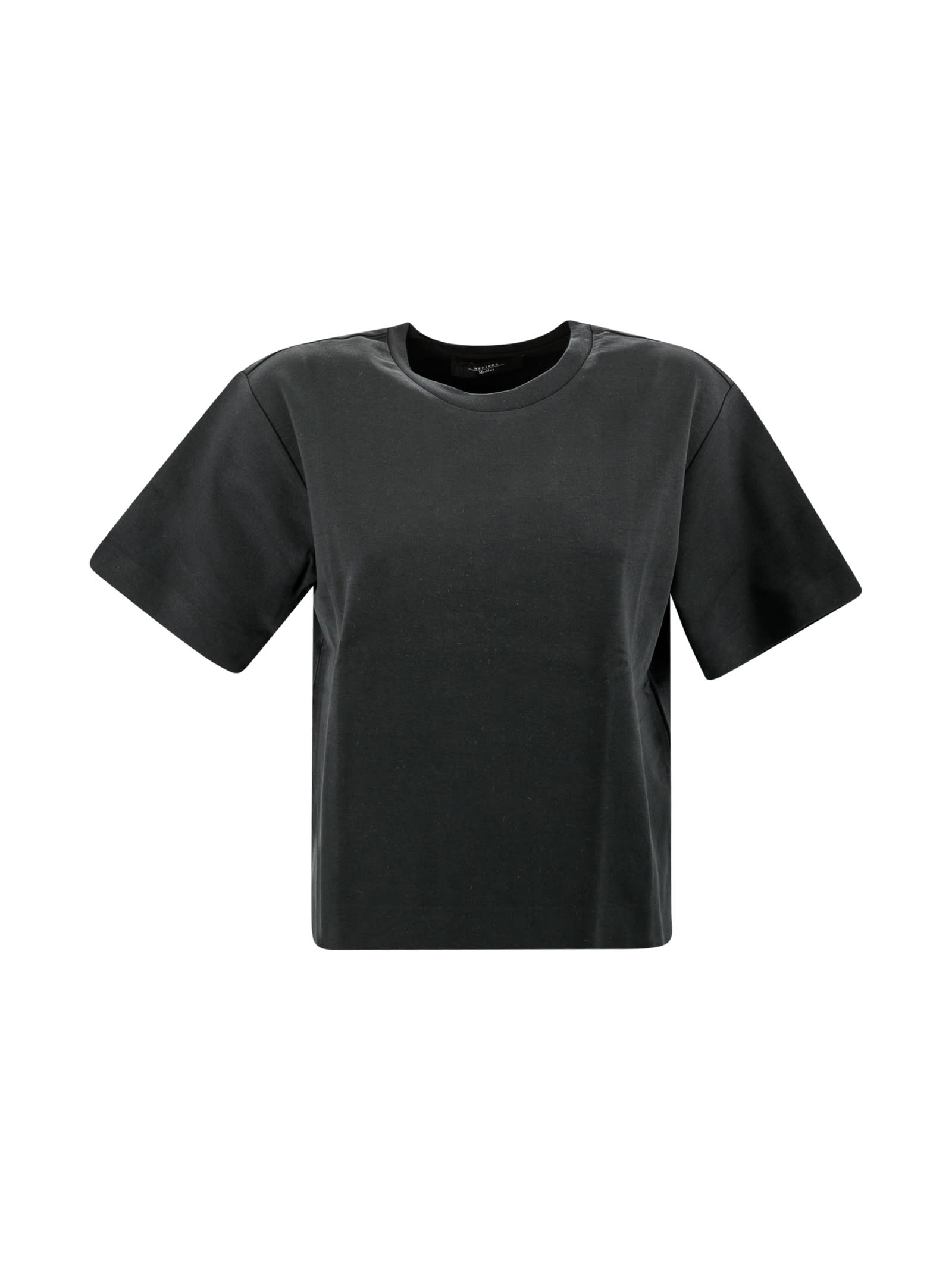 Shop Weekend Max Mara Cotton Jersey T-shirt In Black