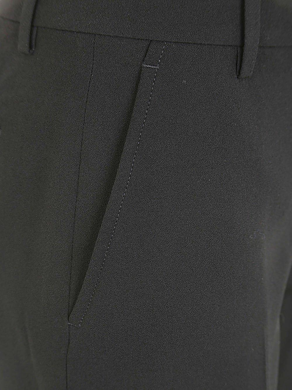 Ami Alexandre Mattiussi Paris Mid-rise Crepe Tapered-leg Trousers In Black
