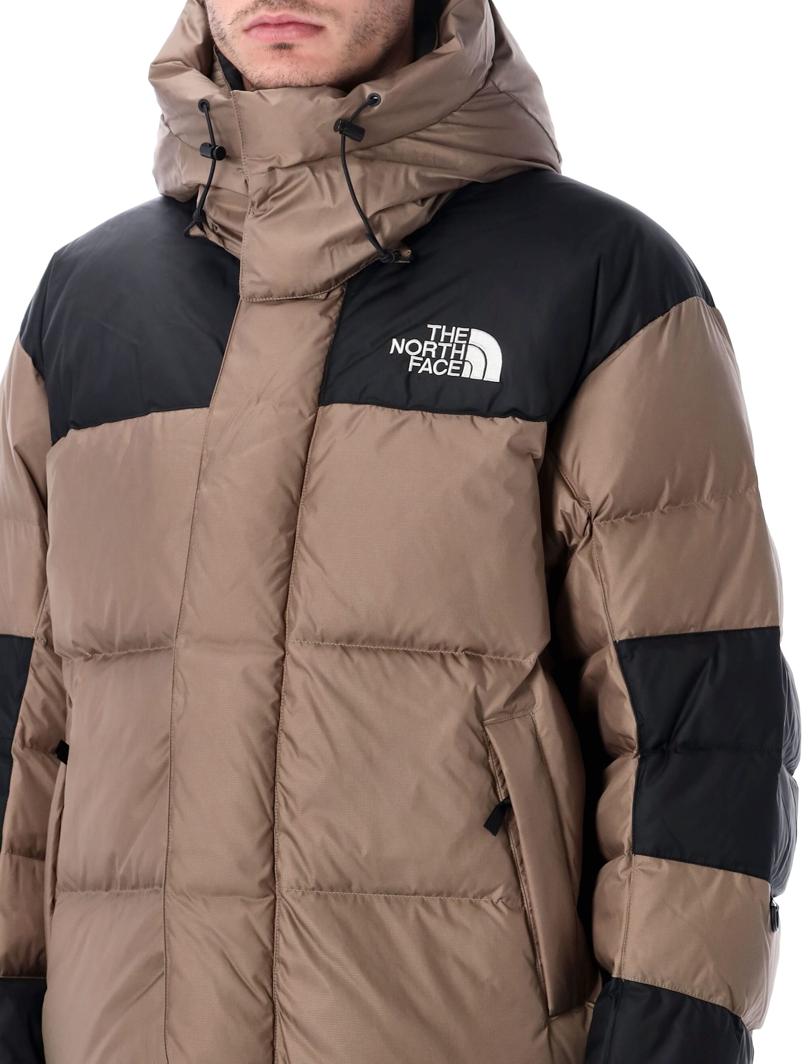 The North Face Modern Color Block Hooded Jacket In Brown