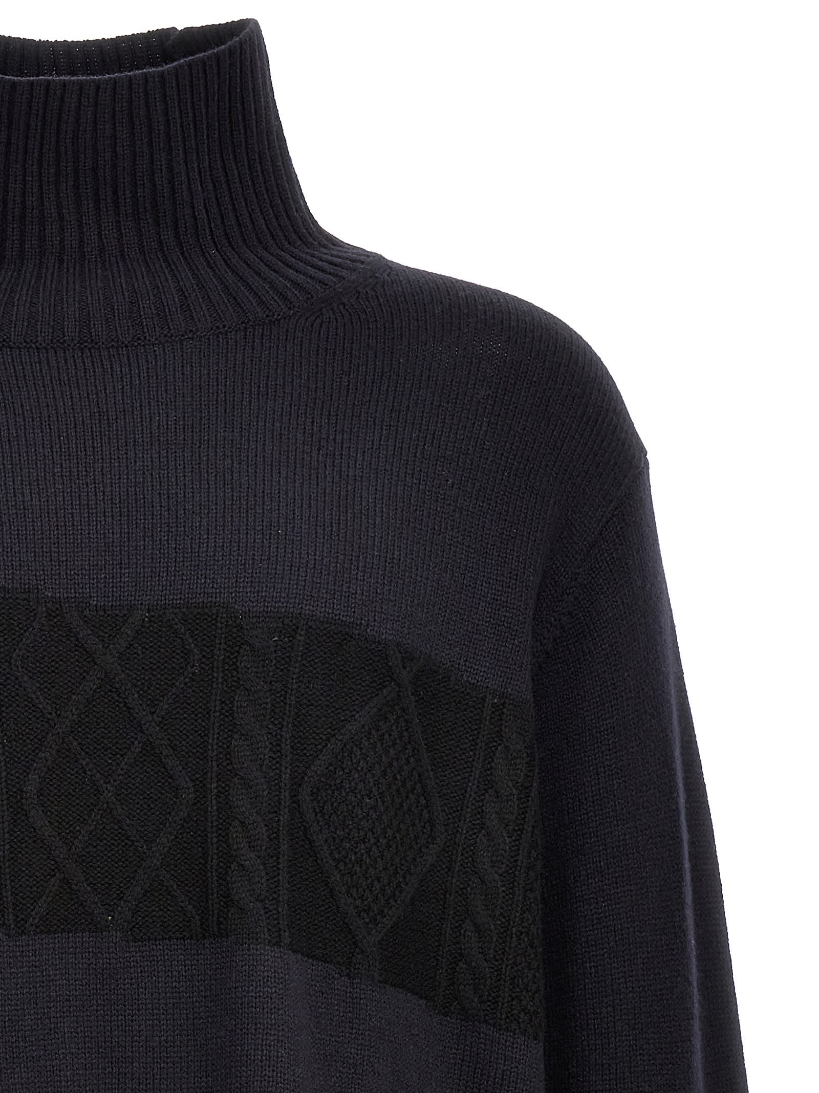 Shop Yohji Yamamoto Two-tone Sweater In Multicolor
