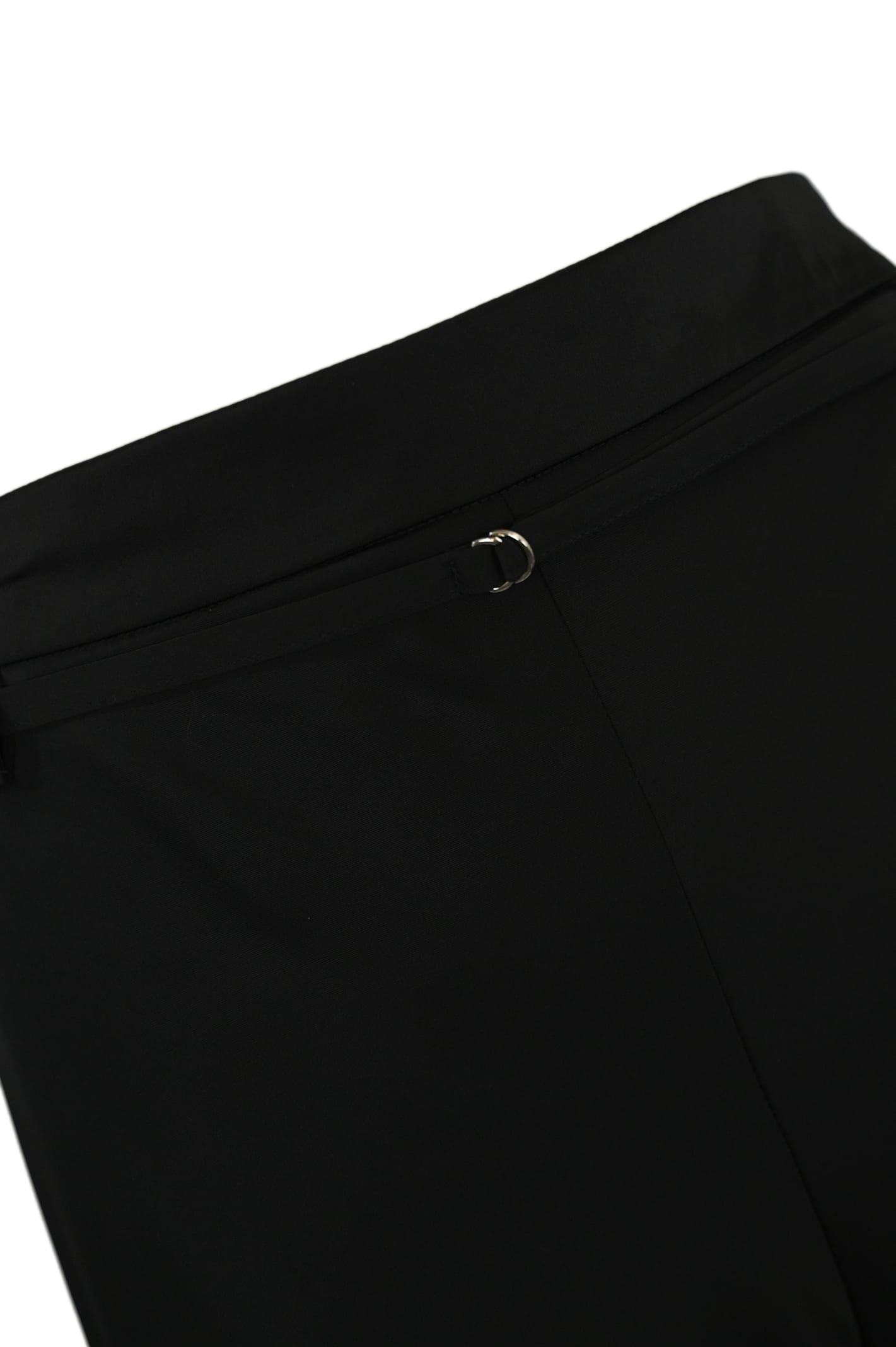 Patrizia Pepe Satin Trousers With Belt In Nero