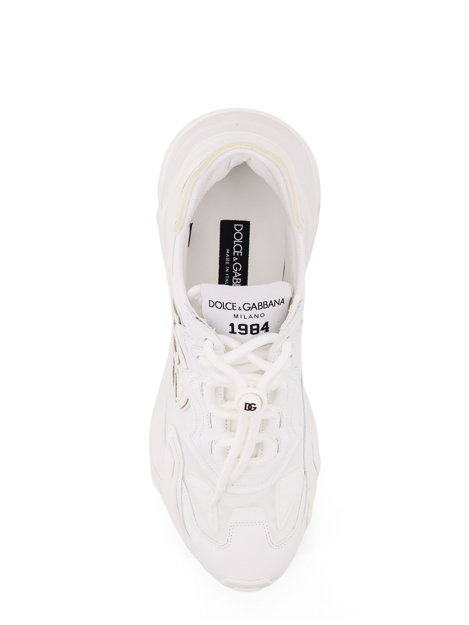 Dolce & Gabbana Men Day Faster Low-top Nylon And Leather Sneakers In White