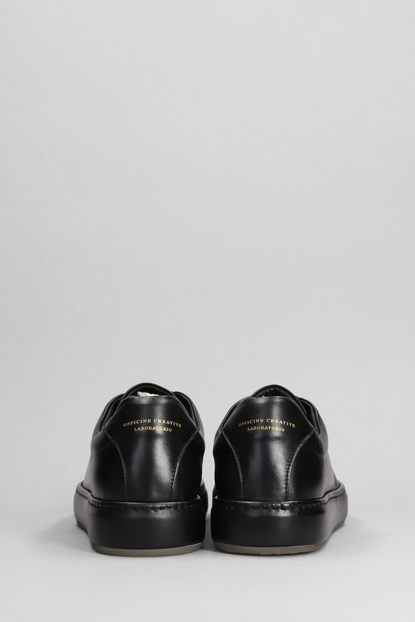 Shop Officine Creative Covered 001 Sneakers In Black Leather
