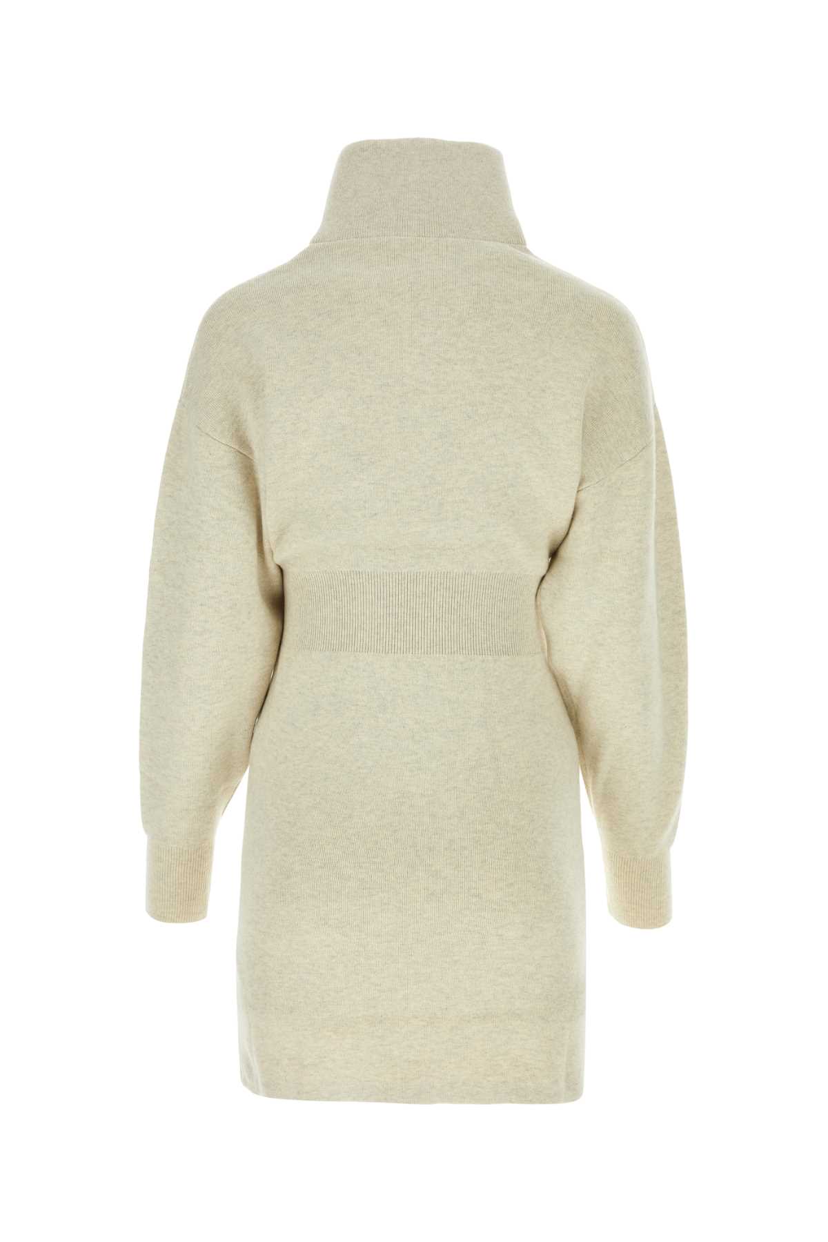 Marant Etoile Melange Grey Stretch Cotton Blend Alea Dress In Lightgrey