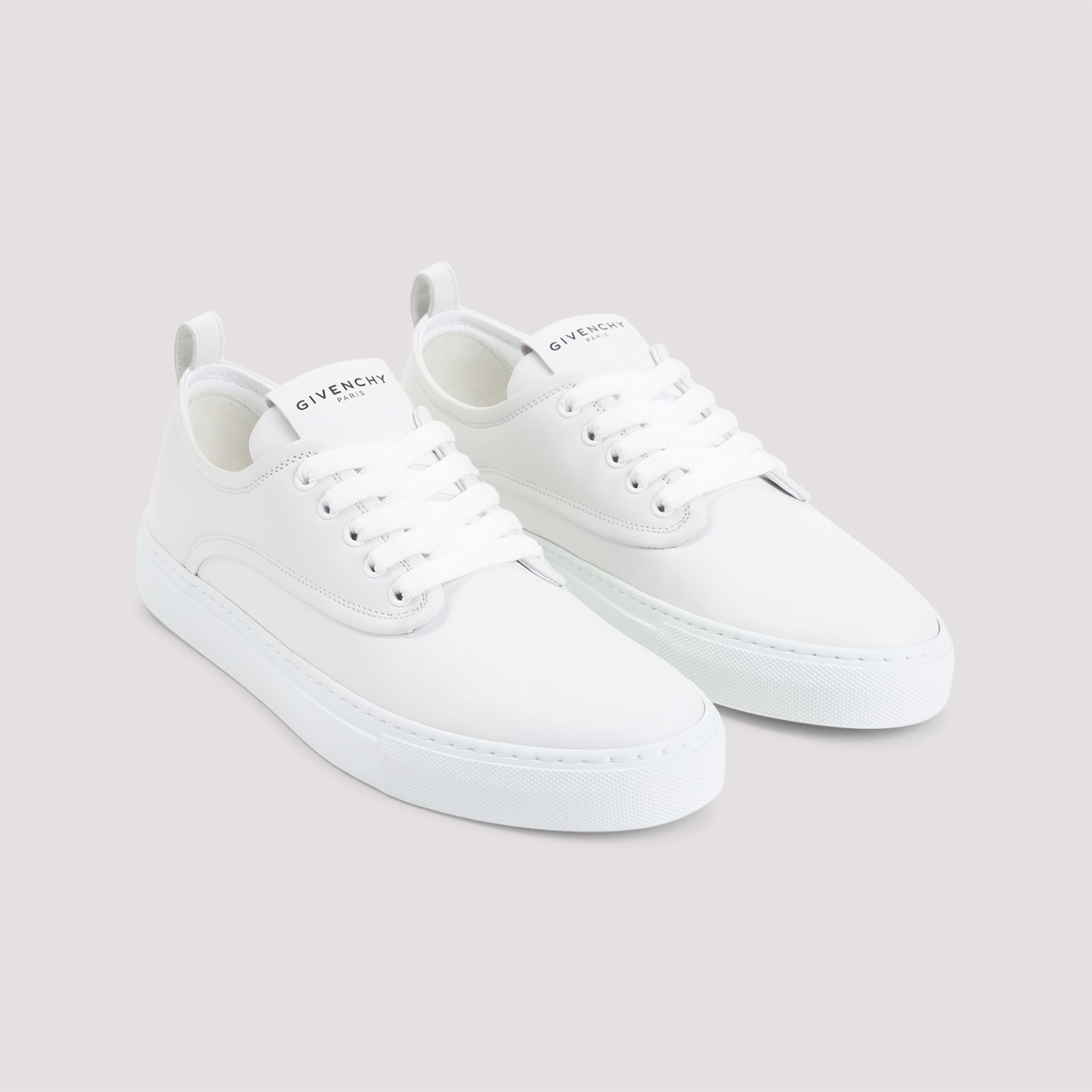 Givenchy New City Leather Low Sneakers In White