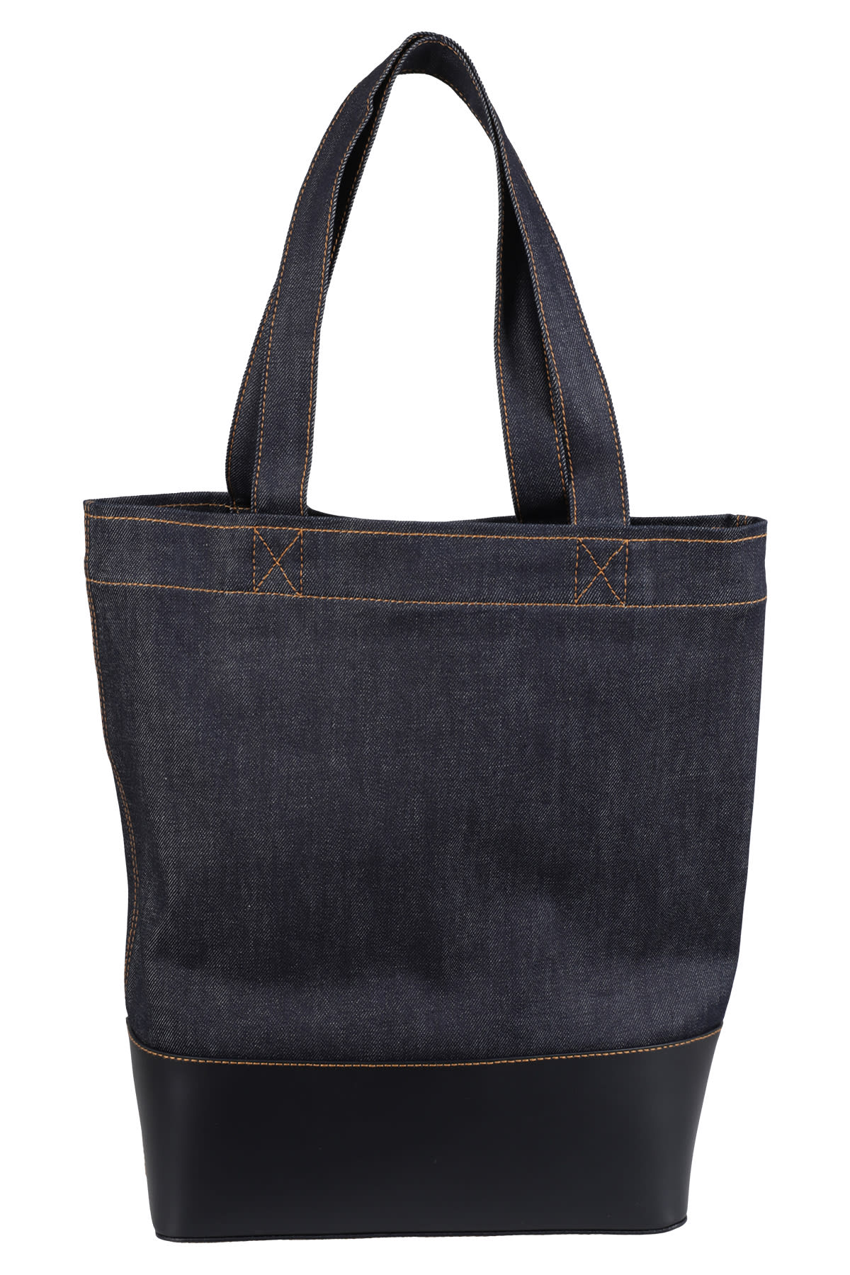 Shop Apc Tote Axel In Iak Dark Navy