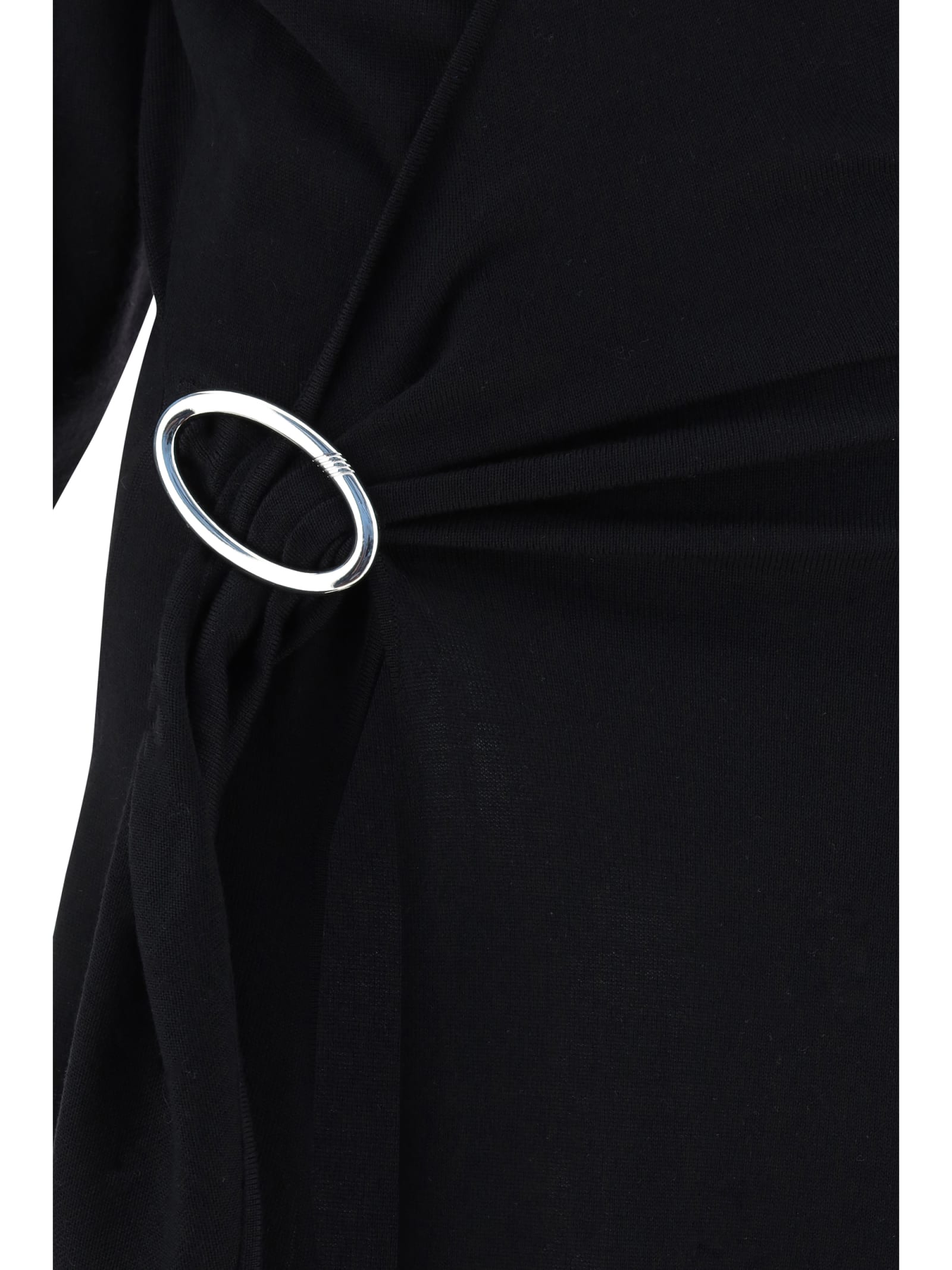 Shop Attico Atwell Midi Dress In Black