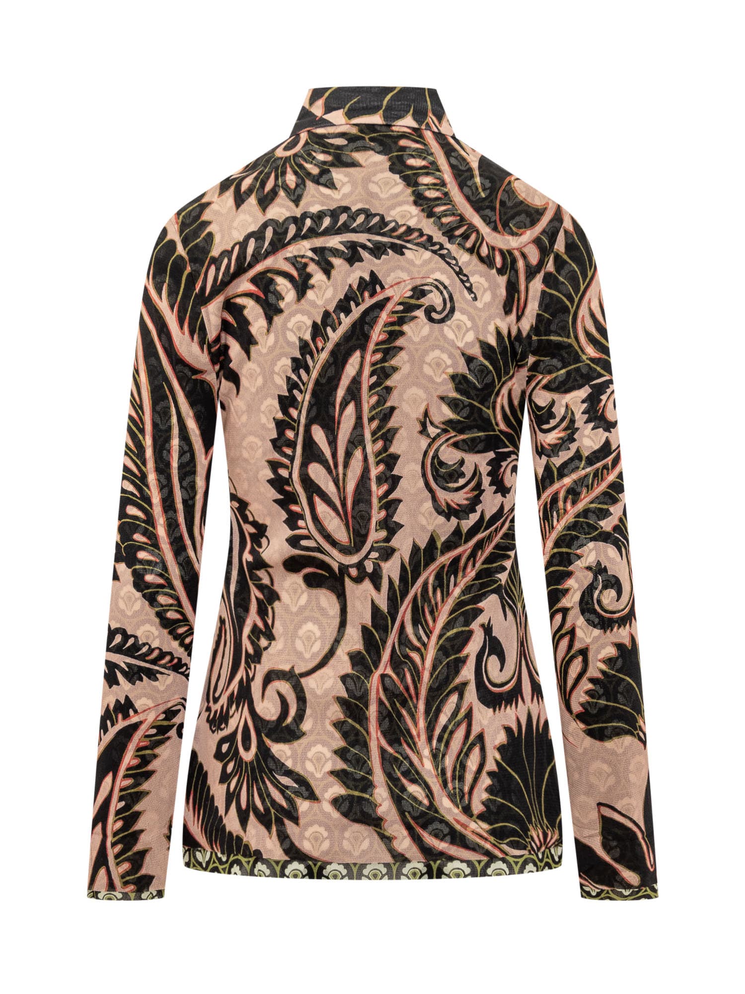 Shop Etro Shirt With Angkor And Aurea Motif In Stampa Fdo Rosa
