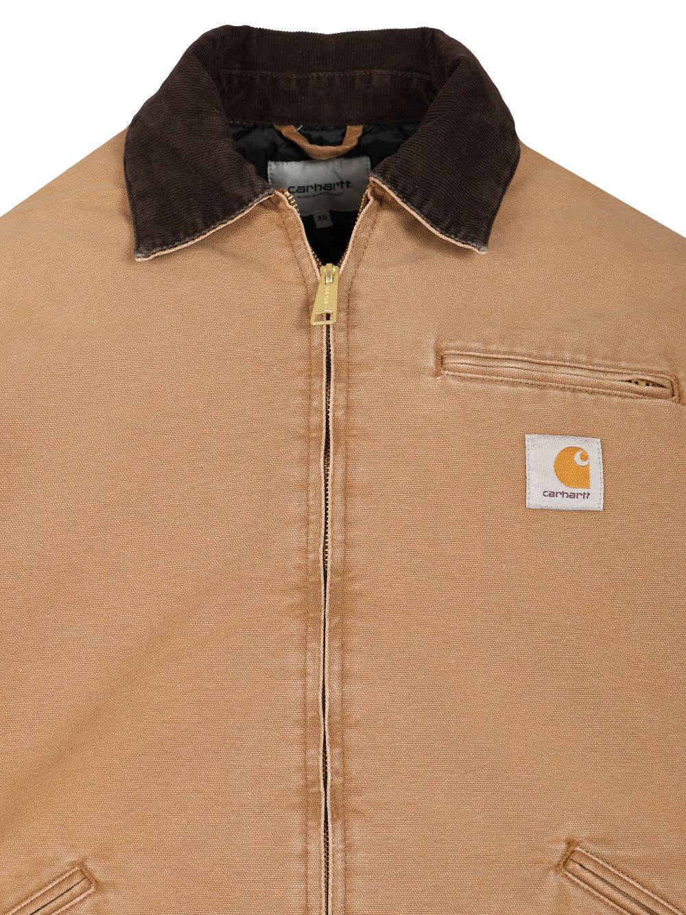 Carhartt Og Detroit Corduroy-collar Jacket In Brown