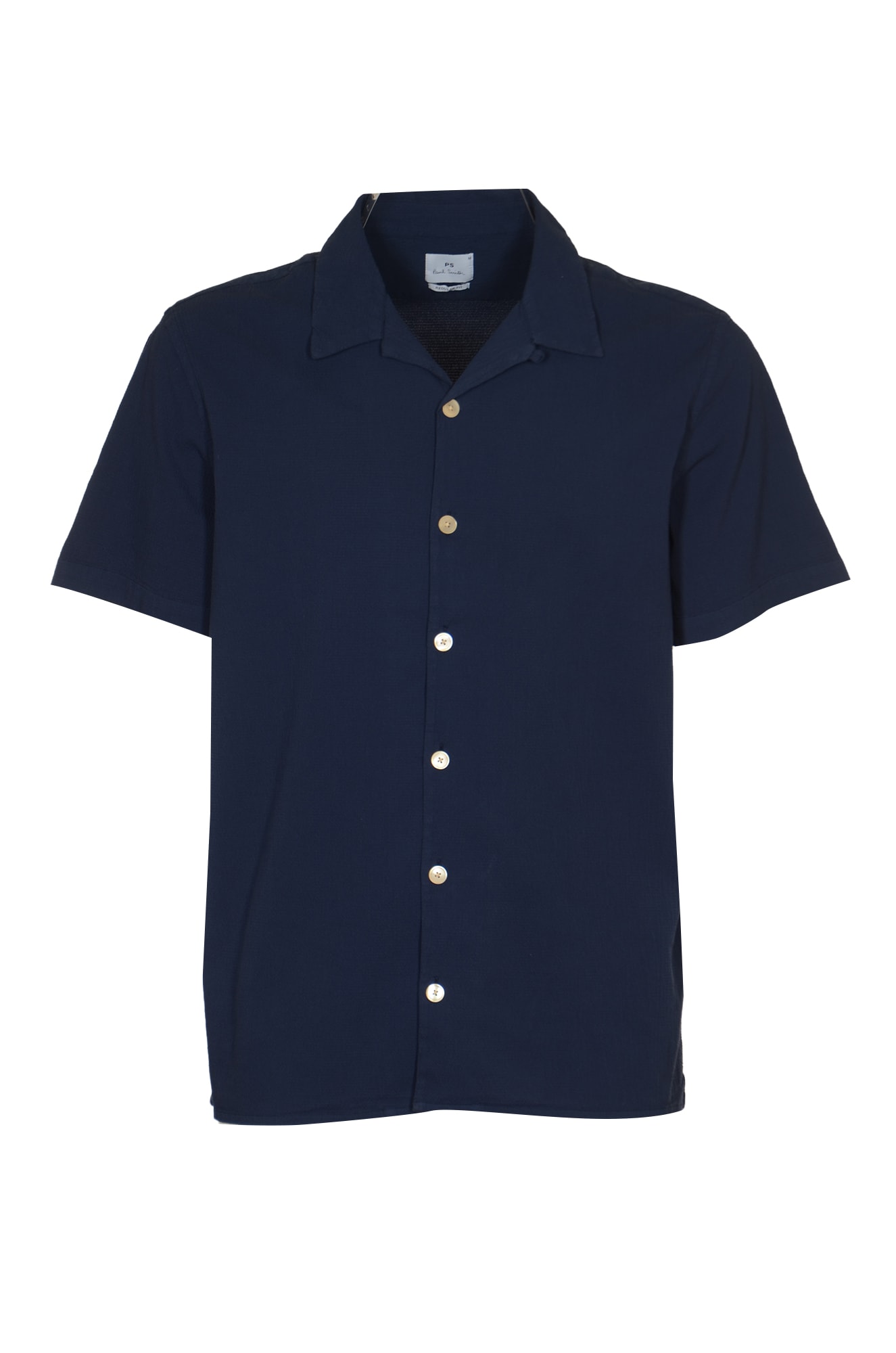 Shop Paul Smith Regular Fit Short-sleeved Shirt In Dark Navy