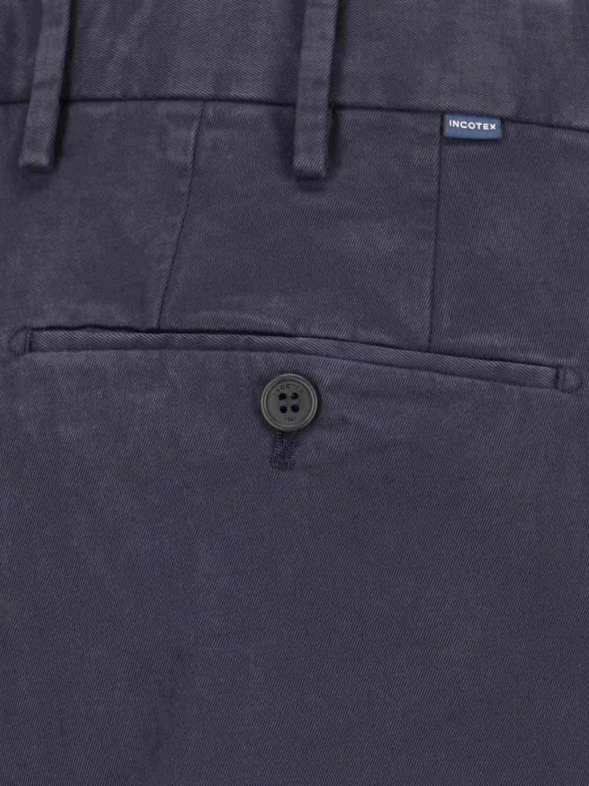 Incotex Straight Trousers With Pleated Front And Pockets