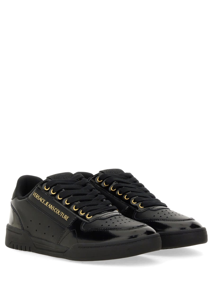 Shop Versace Jeans Couture Sneaker With Logo In Black