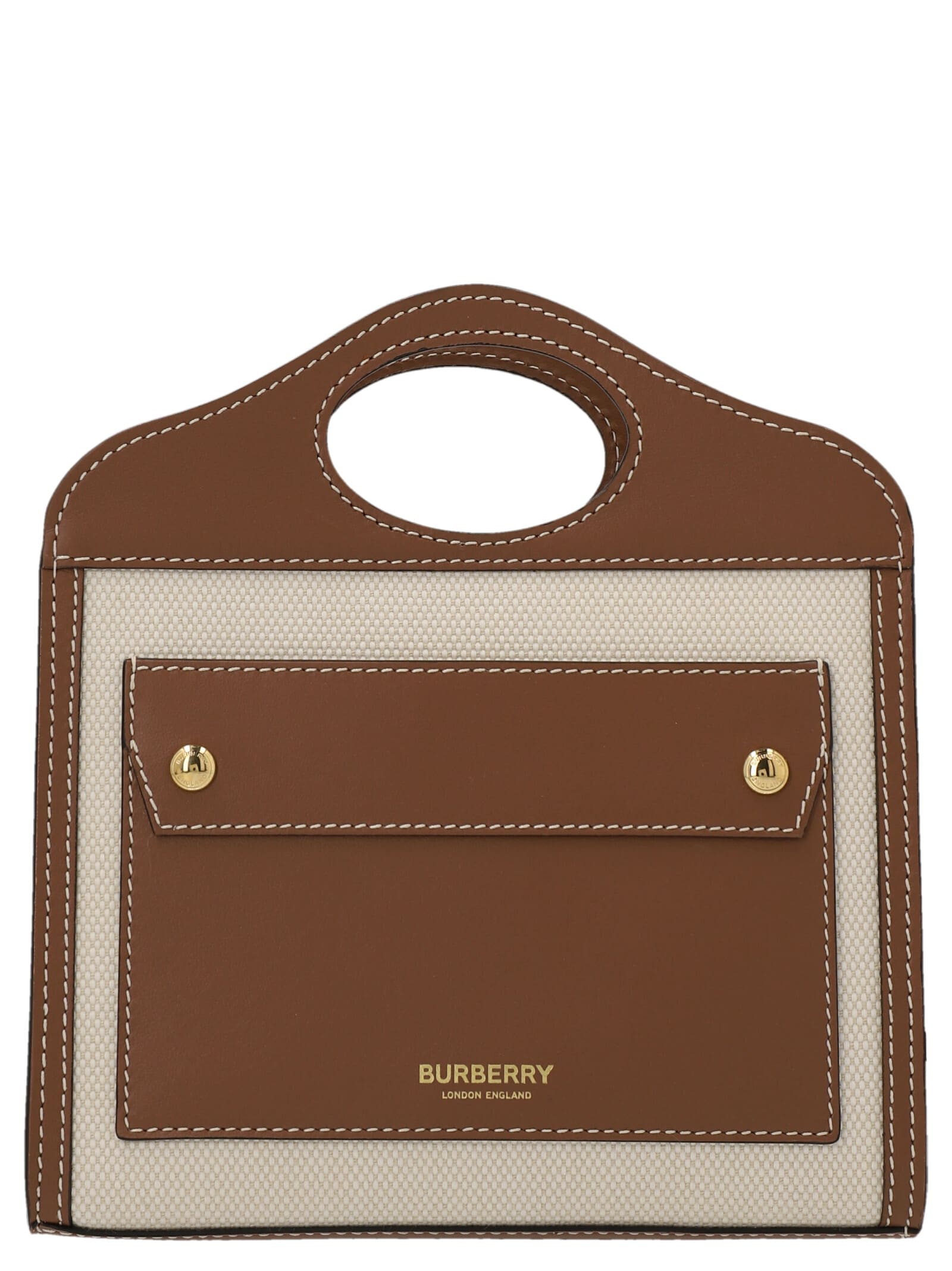 Pocket Micro Crossbody Bag In Brown