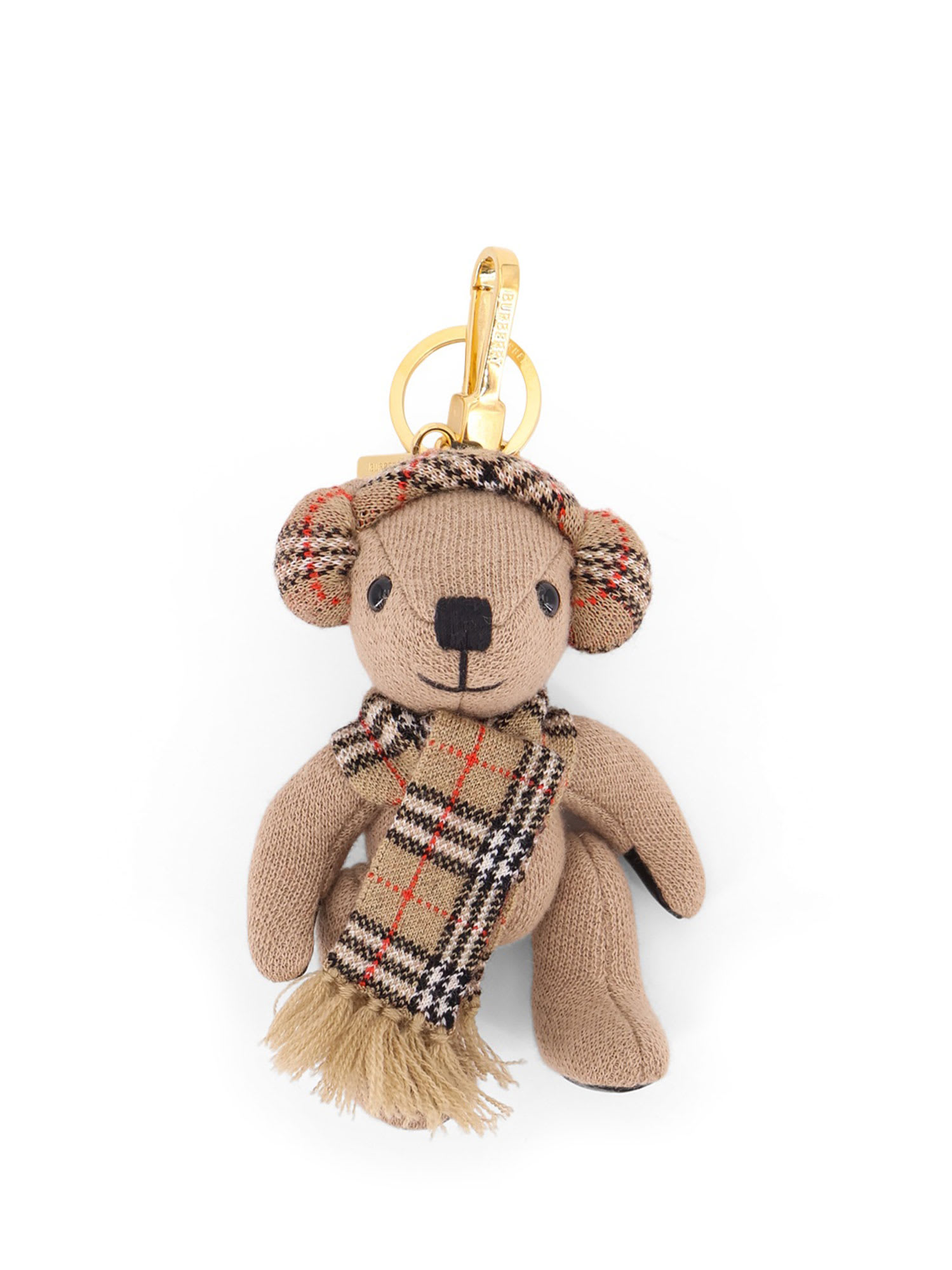 Burberry Men Wool And Cashmere Keyring In Neutral