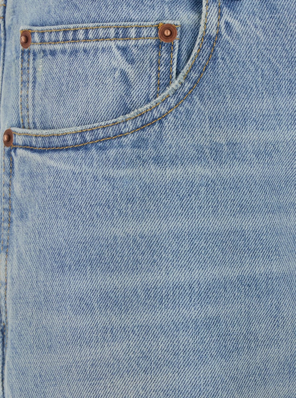 Saint Laurent Light Blue Five Pocket Jeans With Logo Patch On The Back In Denim Man In Light Blue