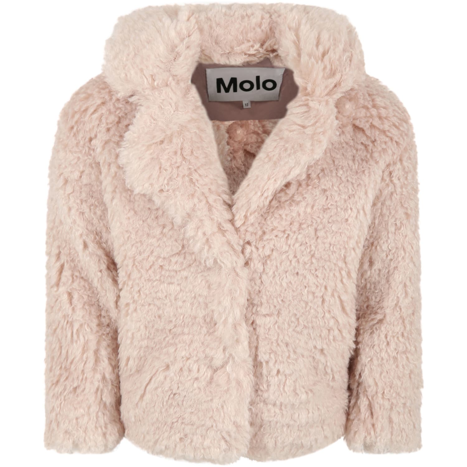 Molo Beige Coat For Girl